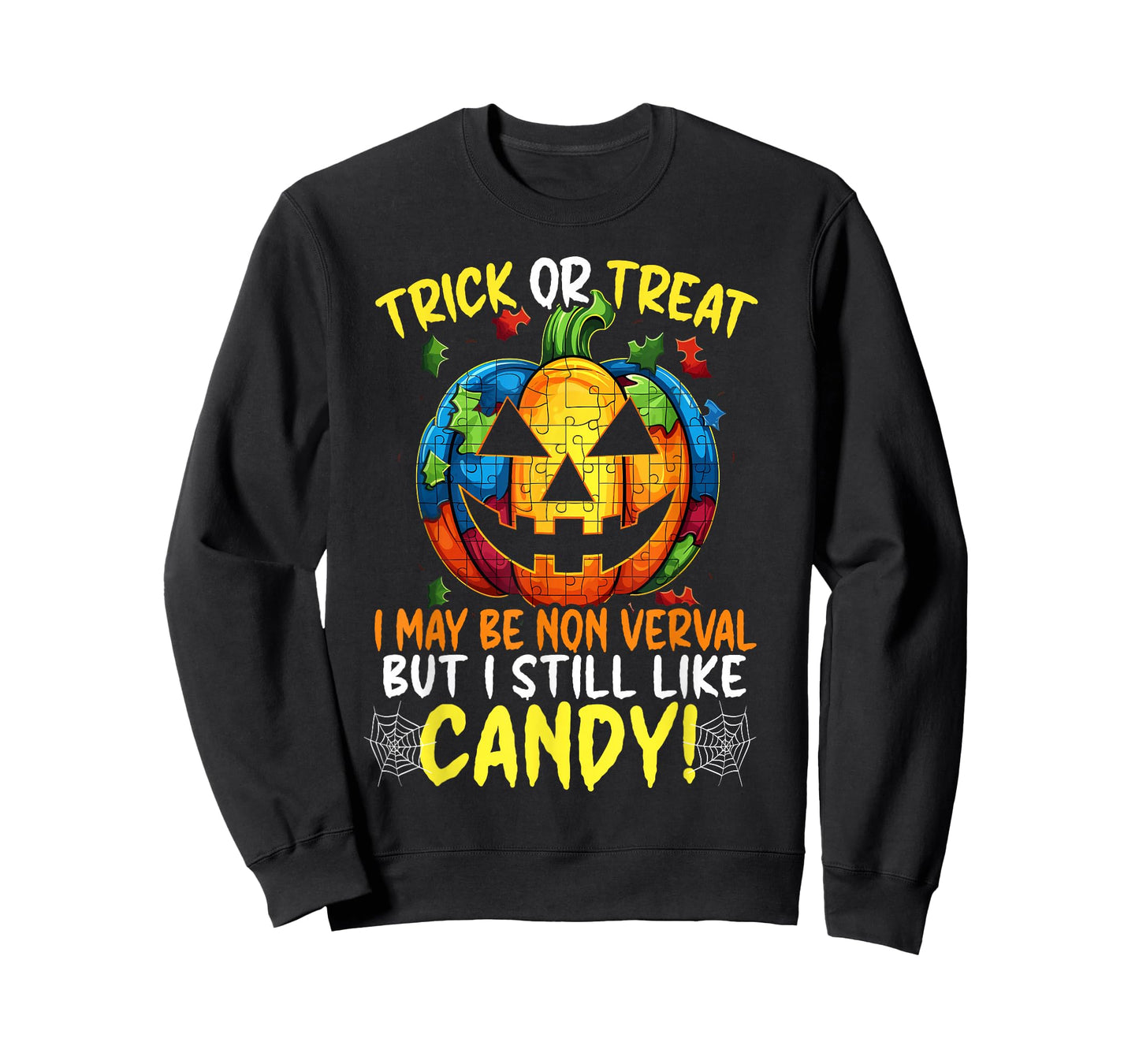Autism Halloween Puzzle Trick Or Treat Autism Awareness T-Shirt