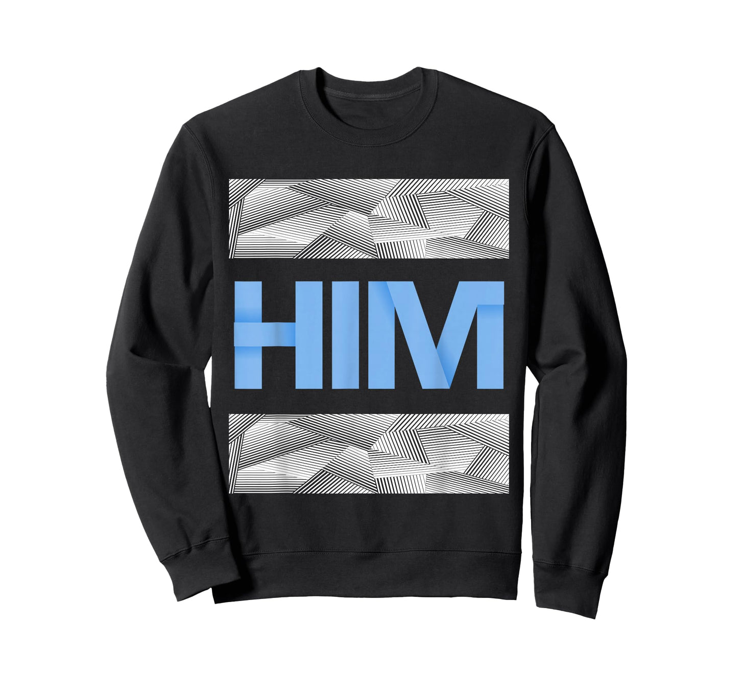 Blue He Is Him Blue Color Graphic T-Shirt