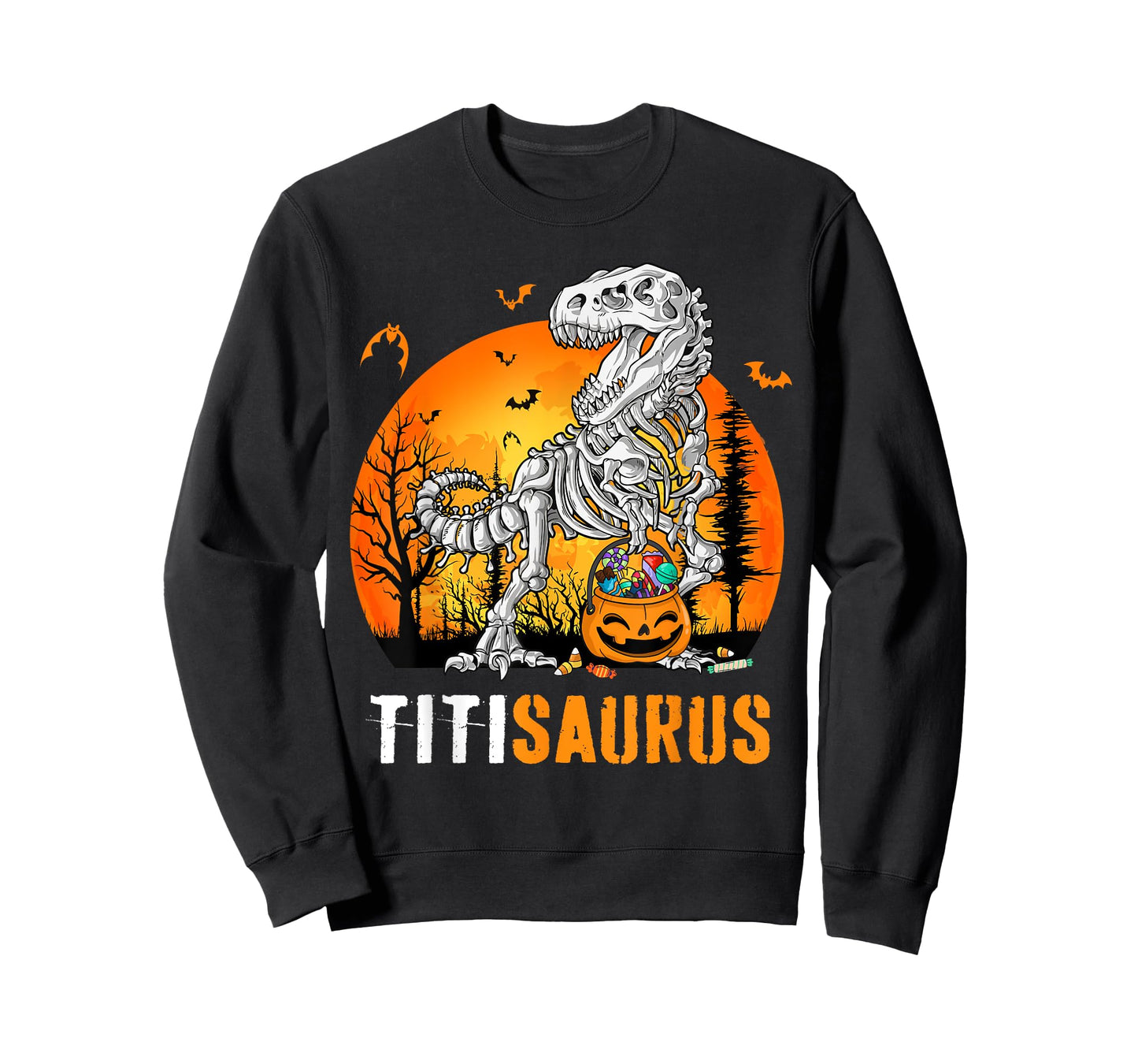 Titisaurus Dinosaur Skeleton Halloween Titi Saurus T-Shirt