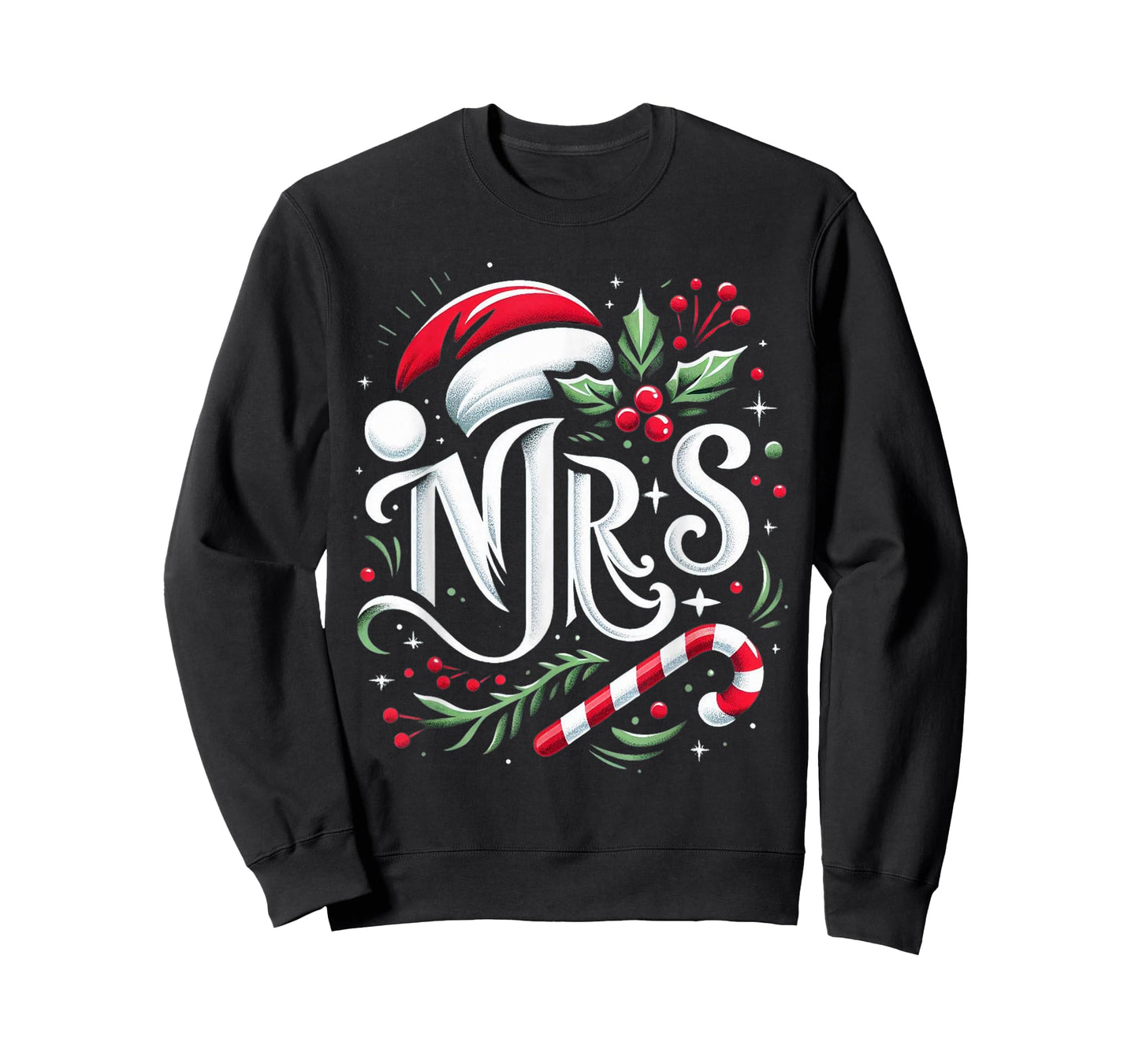 Mrs And Mr Santa Couples Matching Christmas Husband Wife T-Shirt