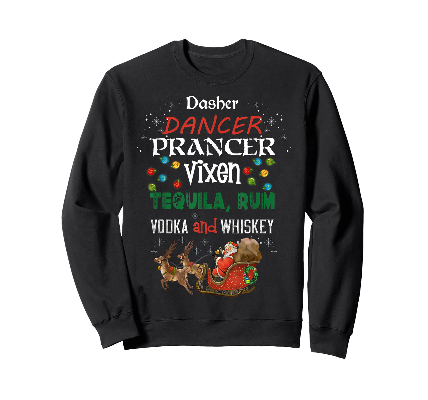 Funny Christmas Gift Dasher Dancer Prancer Moscato Party T-Shirt