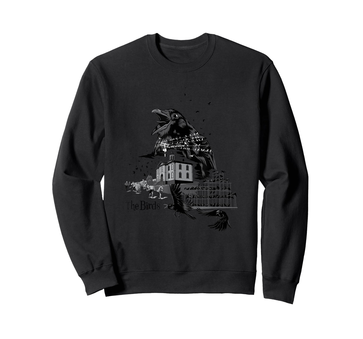 The Birds Alfred Hitchcock Collage T-Shirt