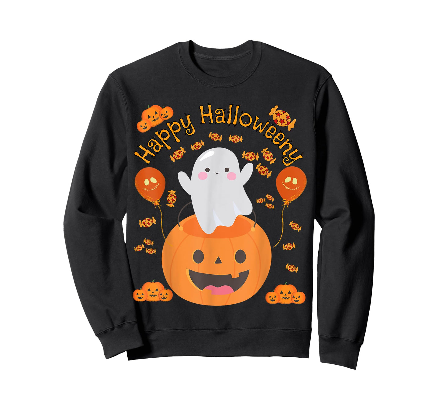 Happy Halloween -y Cute Boys and Girls Costume as a Ghost T-Shirt