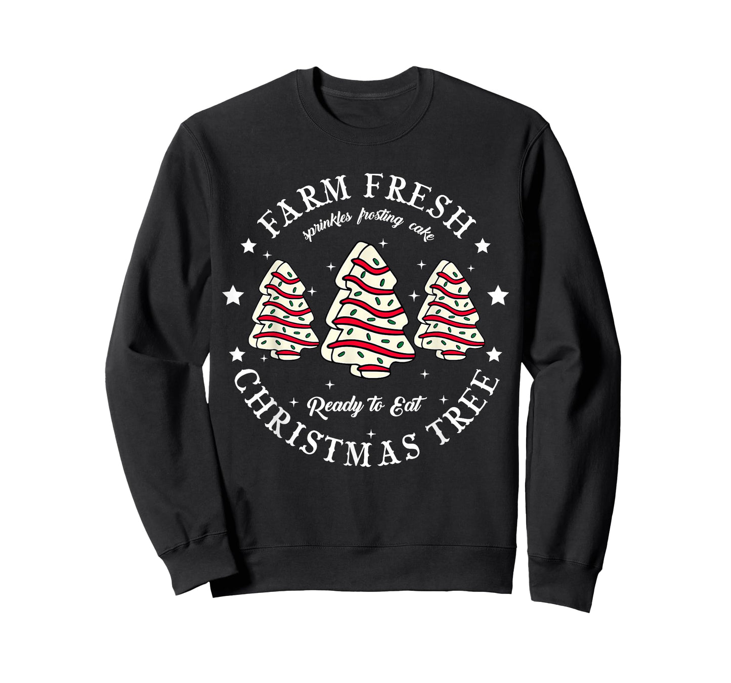 Farm Fresh Christmas Tree Xmas Cake Holiday Family Matching T-Shirt
