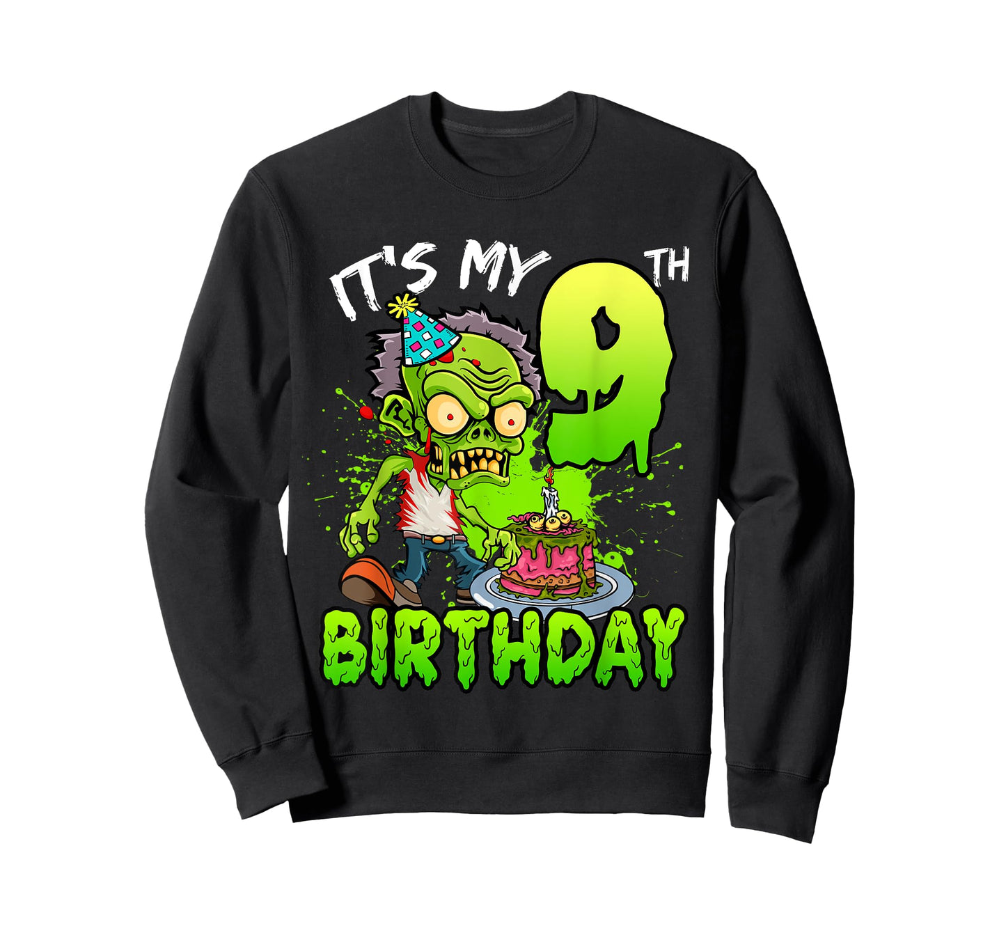 It's My 9th Birthday Zombie Lover 9 Year Old Boys Girls T-Shirt