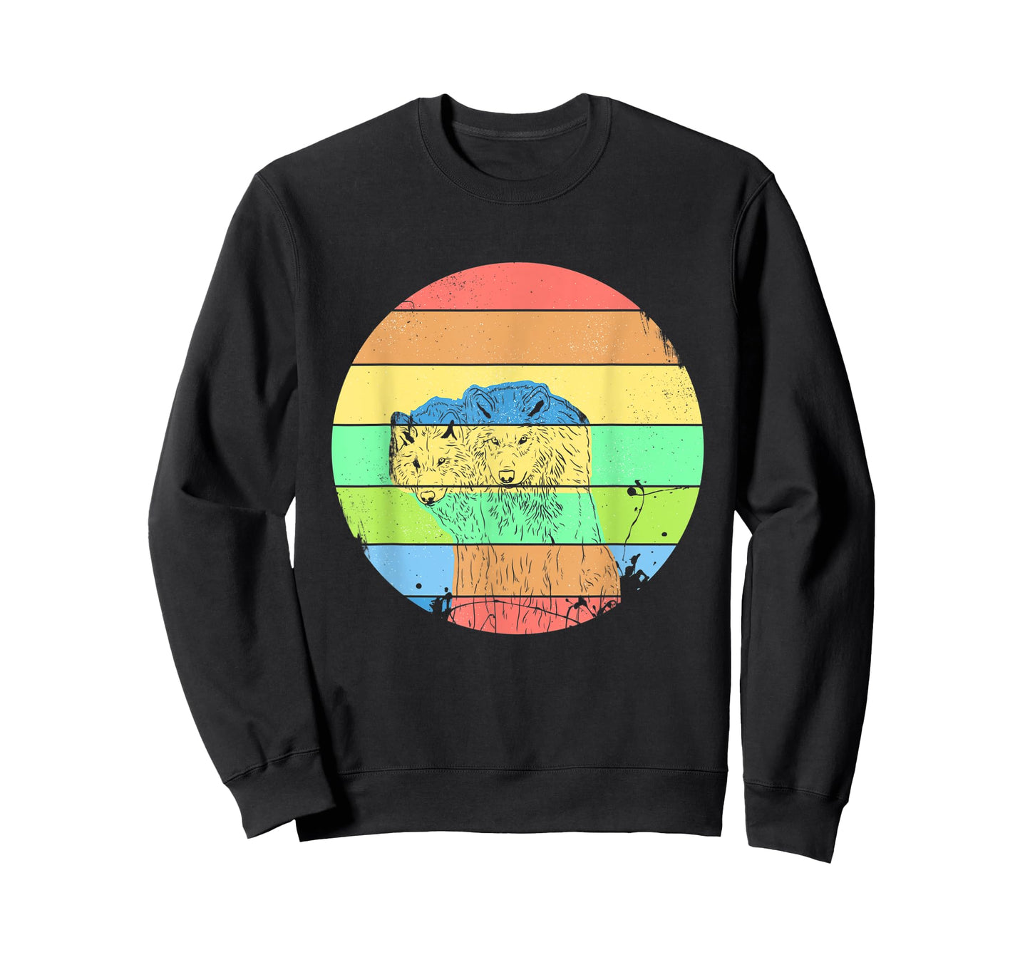 Wolf Retro Vintage 70s Style Wolves Gift T-Shirt