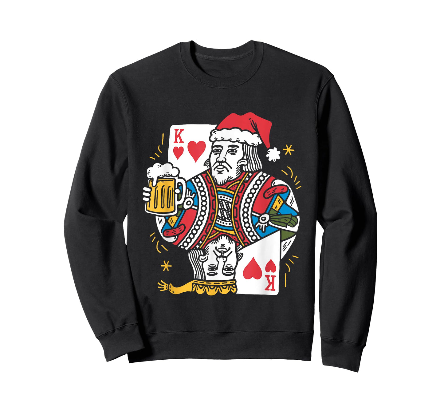 King Of Hearts With Beer - Vintage Card Game Beer Lover T-Shirt