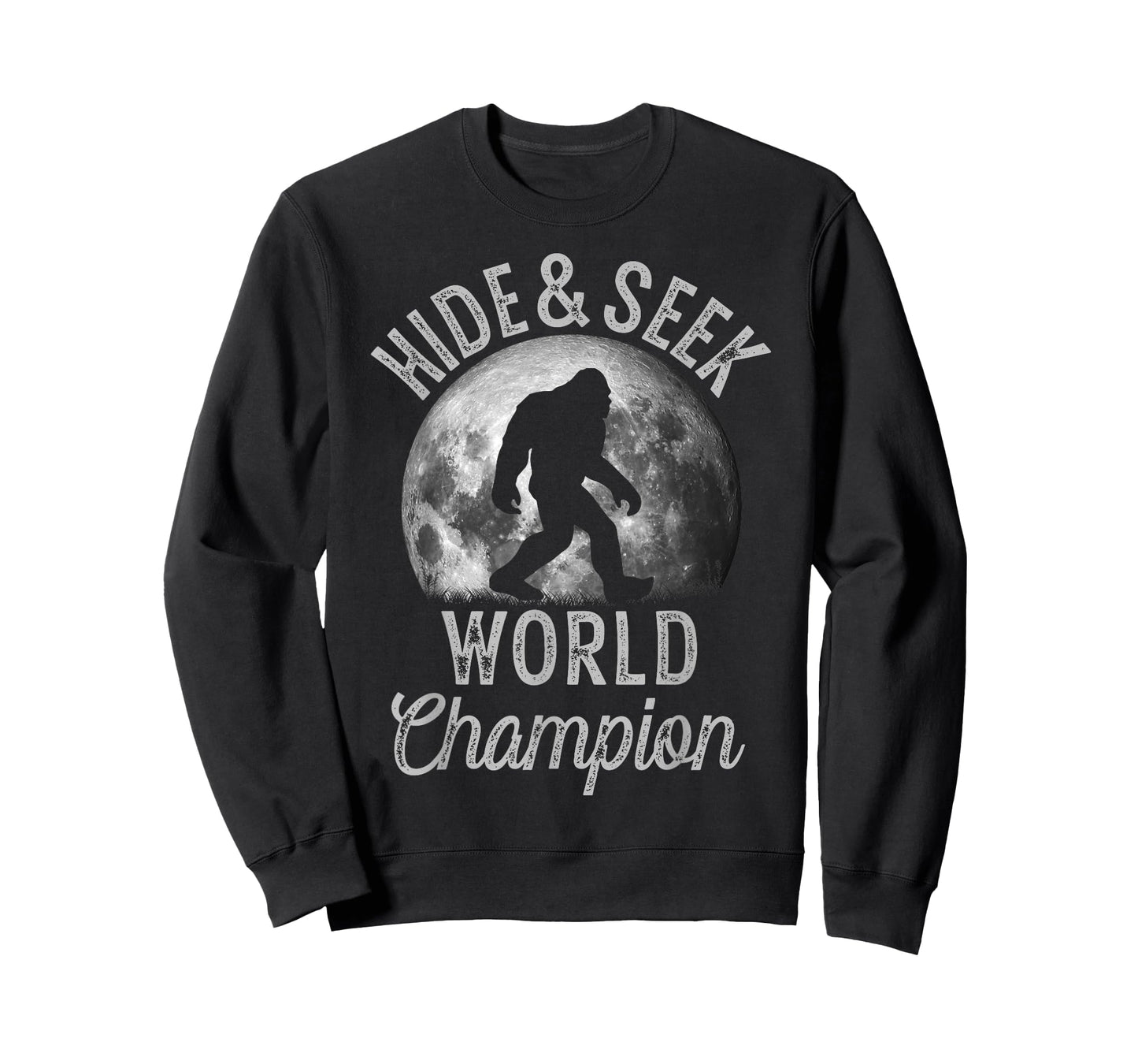 Bigfoot Moon Fantasy Hide And Seek World Champion Sasquatch T-Shirt