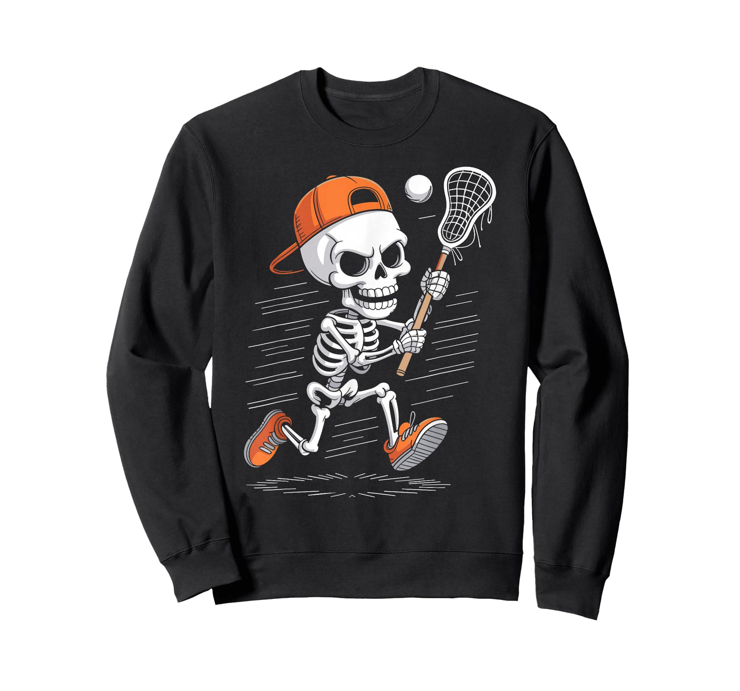 Skeleton Lacrosse Halloween Costume Funny Men Boys Kids T-Shirt