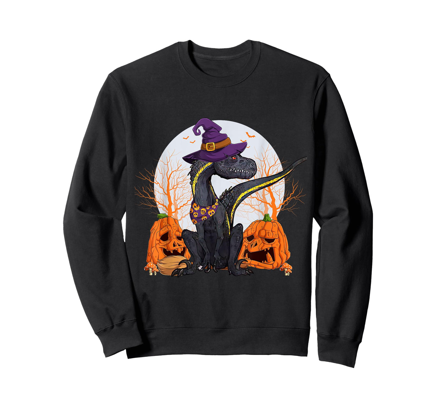 Indoraptor Halloween Cute Dinosaur and Pumpkin Funny Raptor T-Shirt