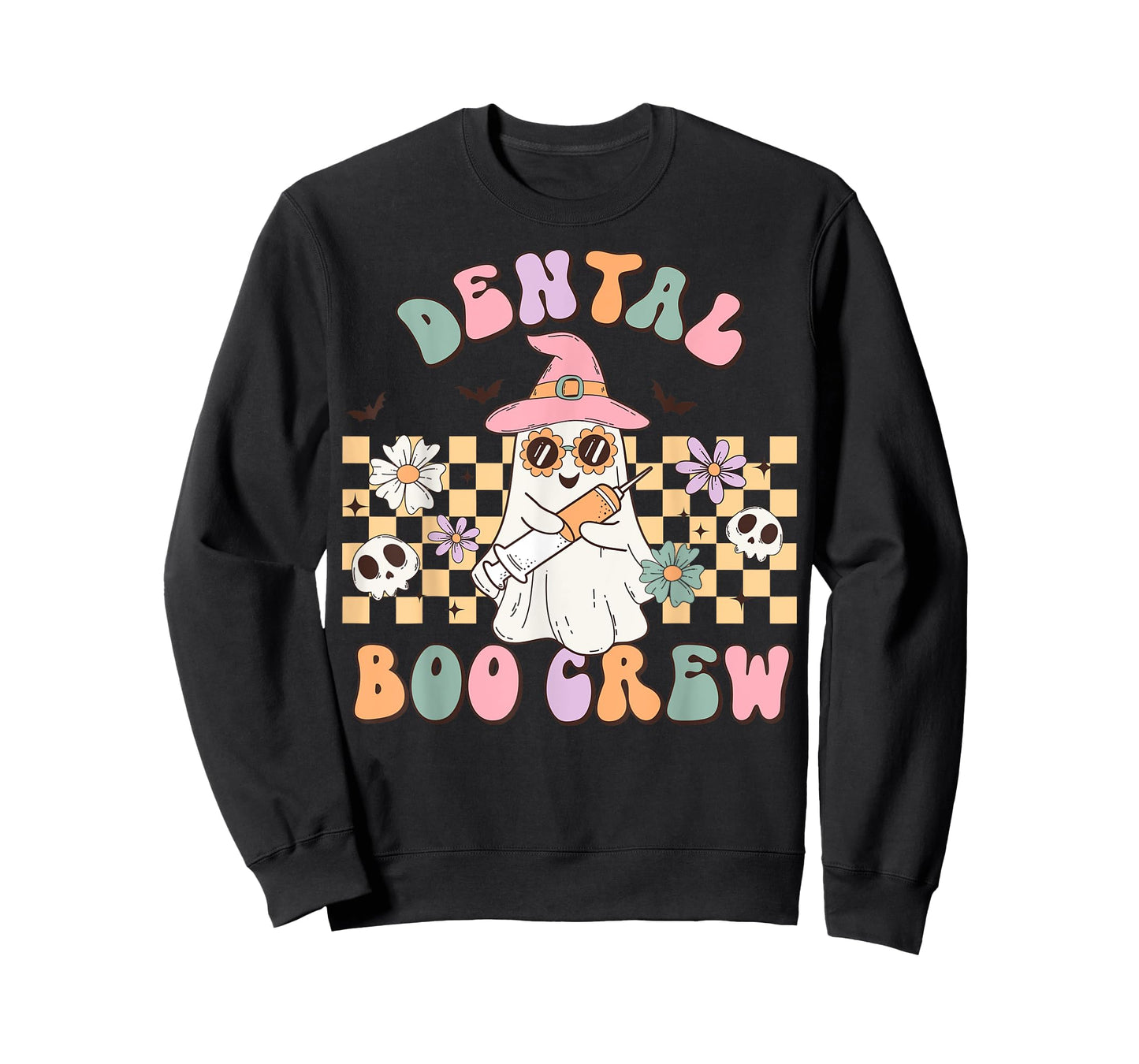 Dental Boo Crew Retro Halloween Dental Assistant T-Shirt