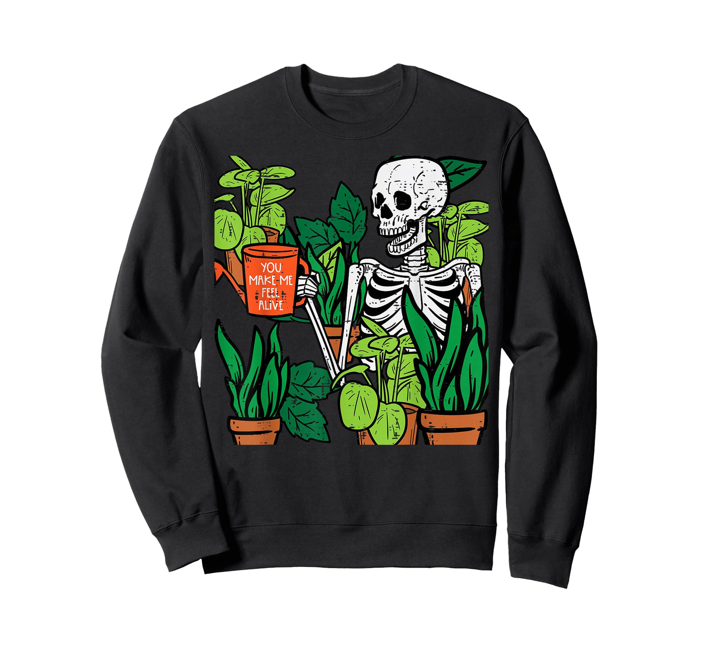 Halloween Skeleton Plants Alive Cute Costume Women Men Kids T-Shirt