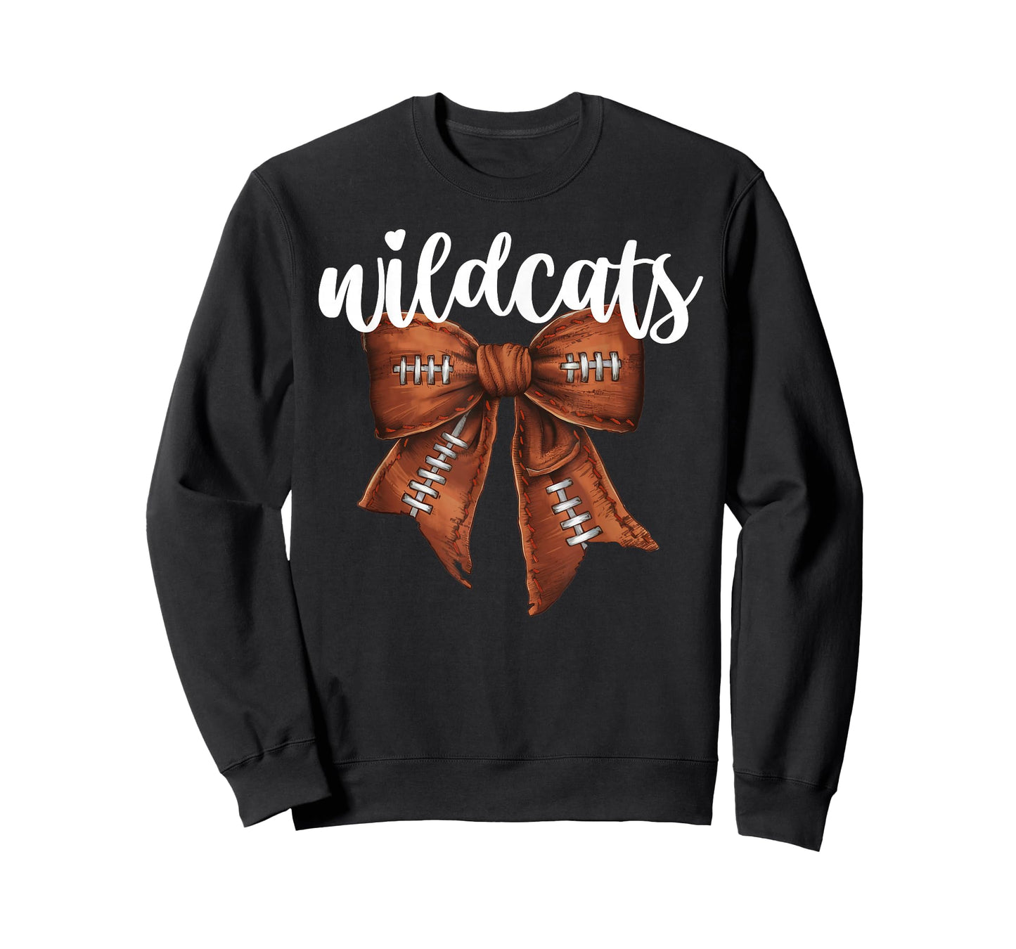Wildcats Football Bow School Spirit Team Mascot Game Night T-Shirt