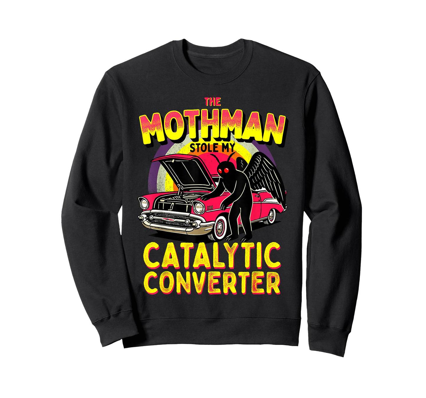 The Mothman Stole My Catalytic Converter Funny Cute Cryptid T-Shirt