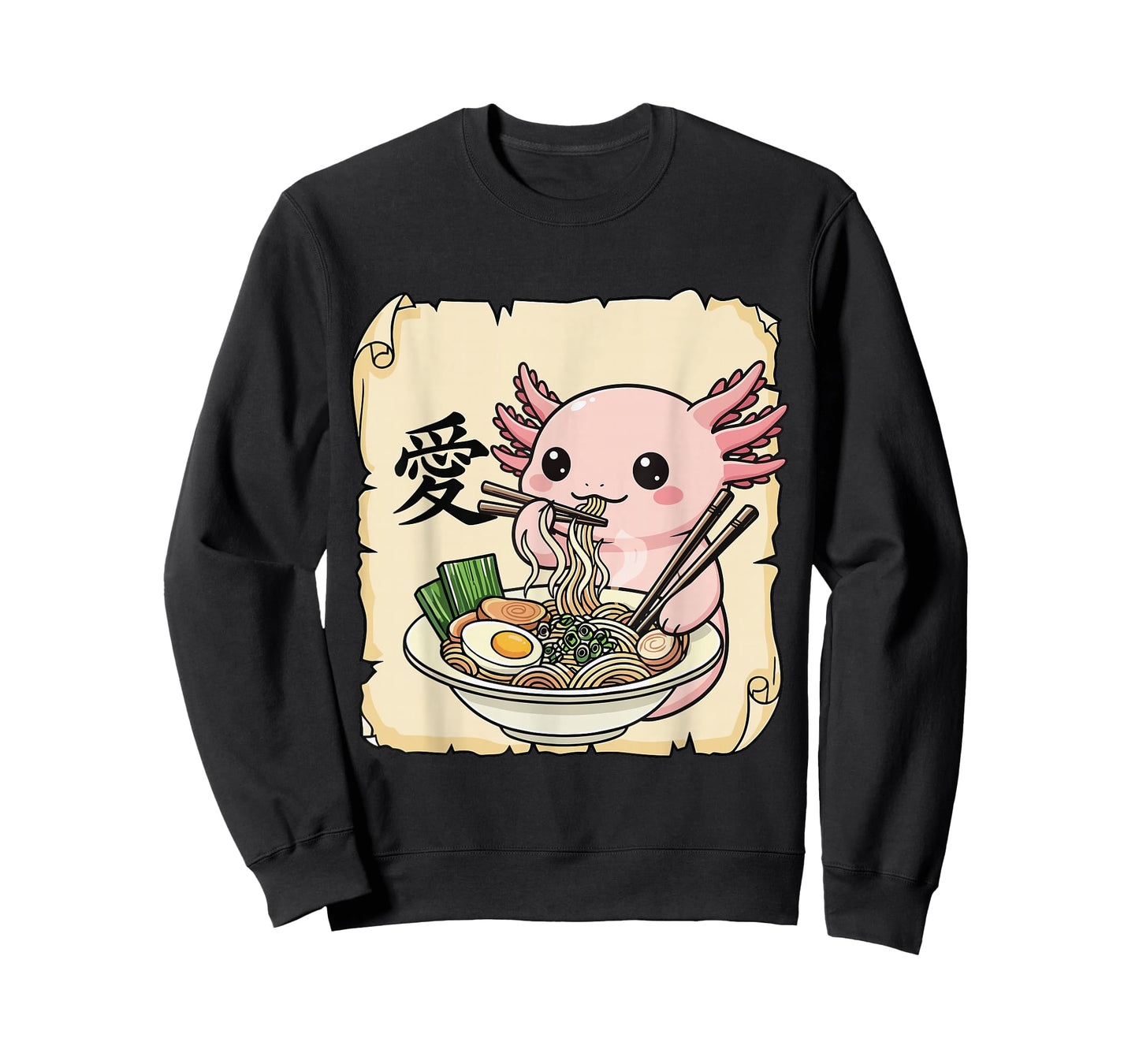 Funny Axolotl Ramen Kawaii Anime Japanese Graphic Women Men T-Shirt