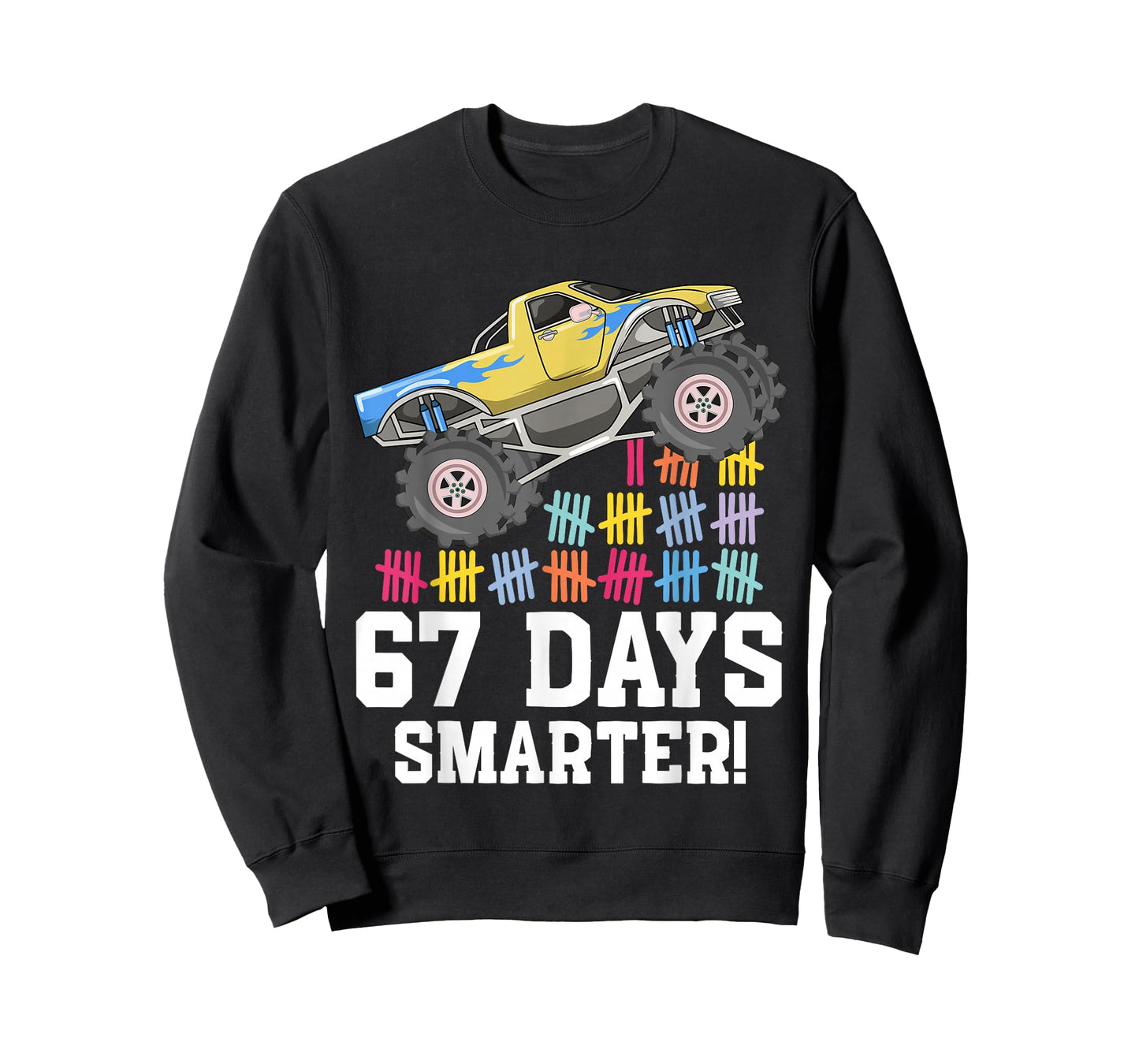67 Days of School Monster Truck 67th Day of School Boys T-Shirt
