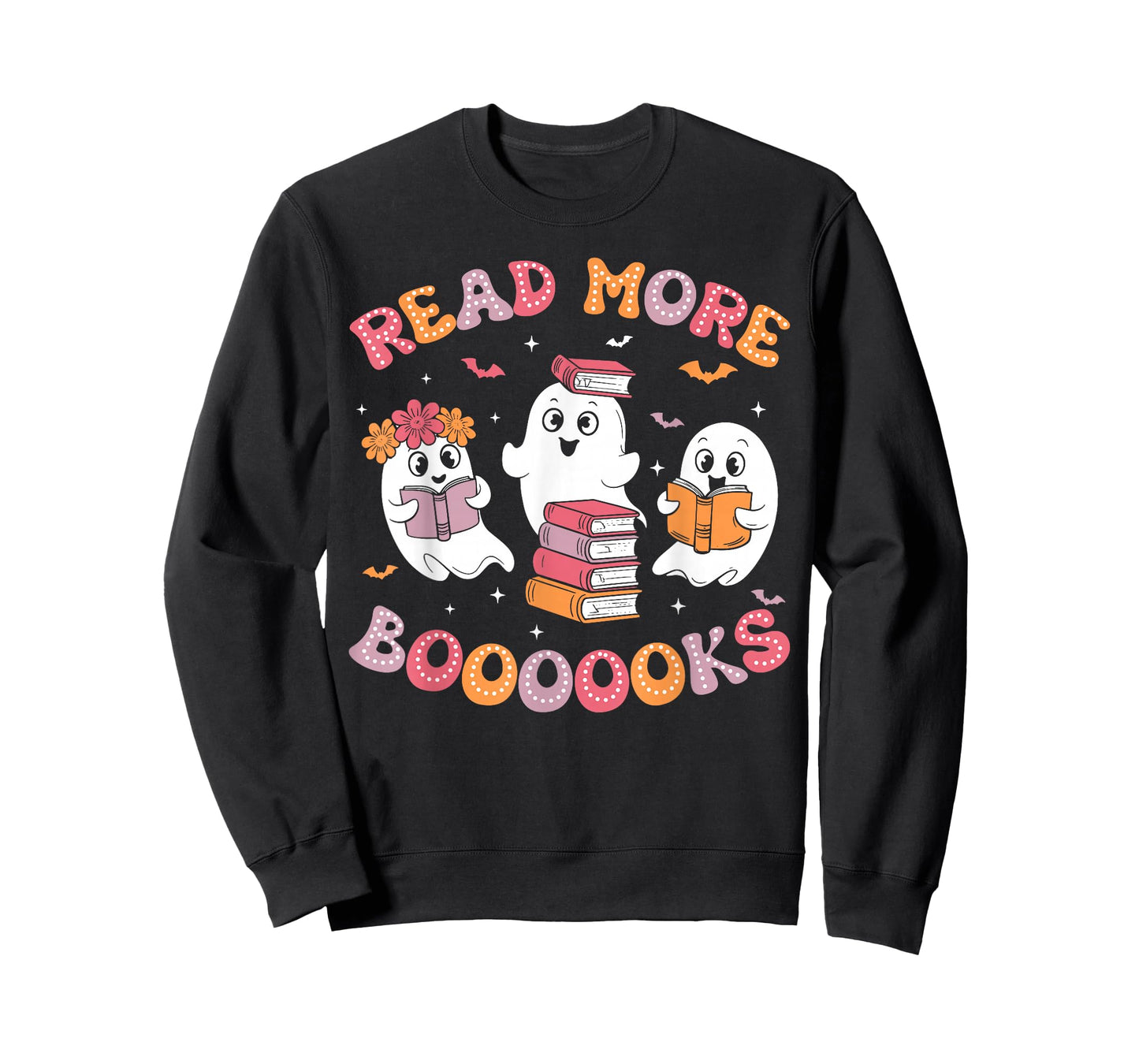 Cute Ghost Book Read More Books Funny Teachers Halloween T-Shirt