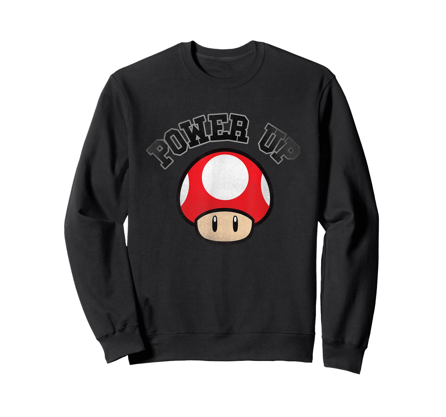 Super Mario Power Up Red Mushroom Distressed T-Shirt