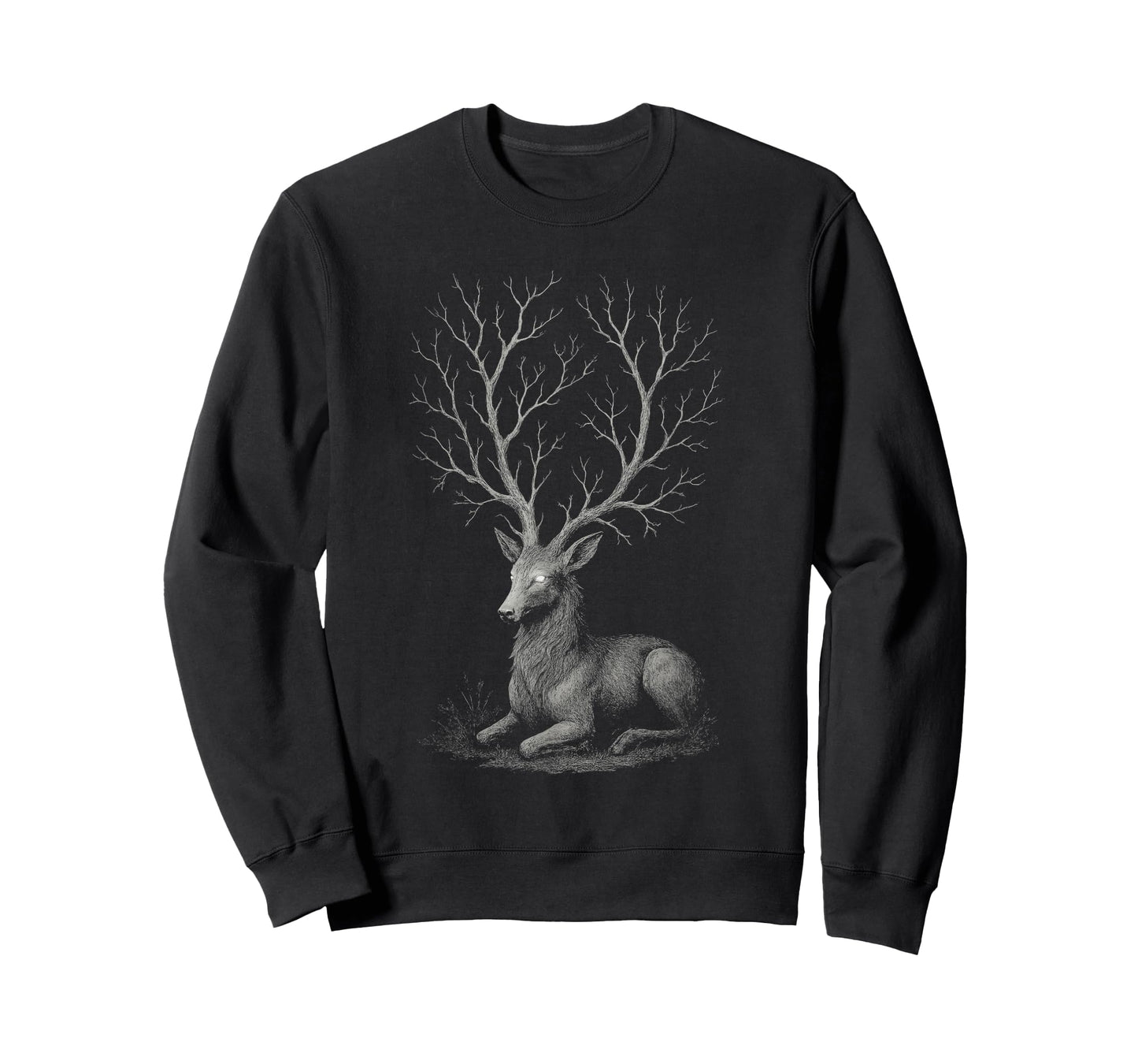 Deer Forest Tree Antlers Dark Creepy Goth Alt Alternative T-Shirt