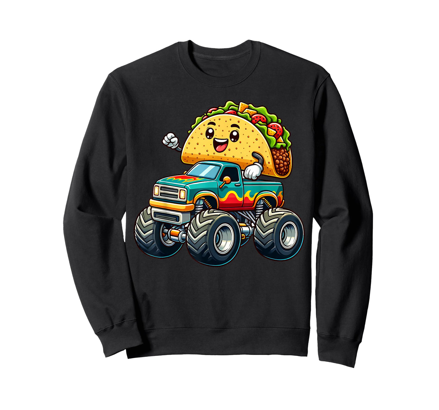 Monster Truck Tacos Cinco De Mayo Mexican Fiesta Boys Girls T-Shirt