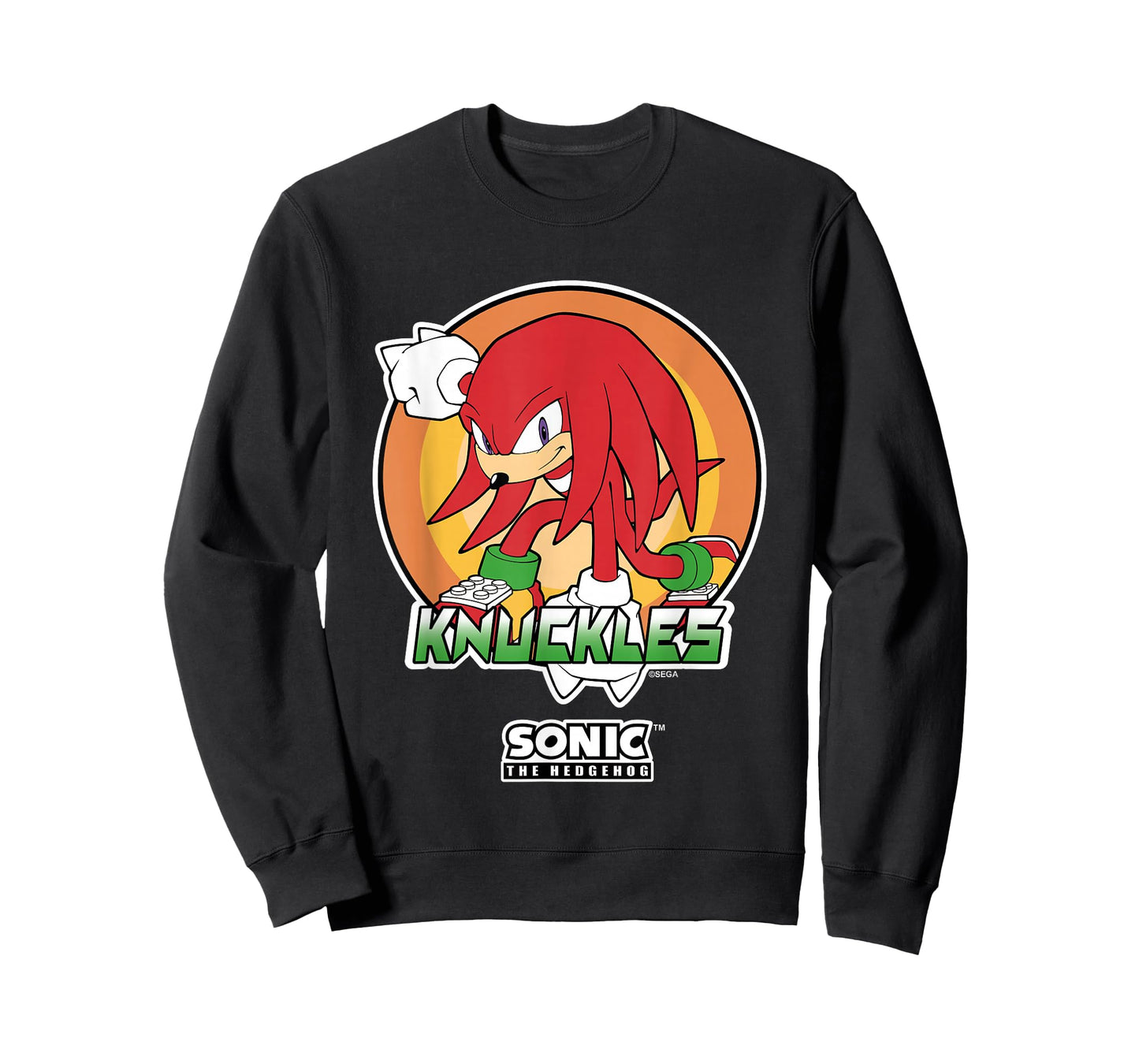 Sonic The Hedgehog Knuckles Superhero Pose Portrait Vintage T-Shirt