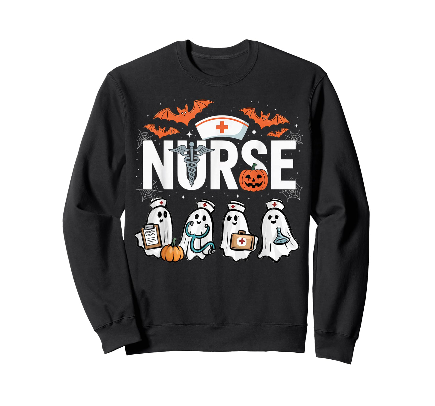 Halloween Nurse Nursing Cute Health Worker Nurses Pumpkin T-Shirt