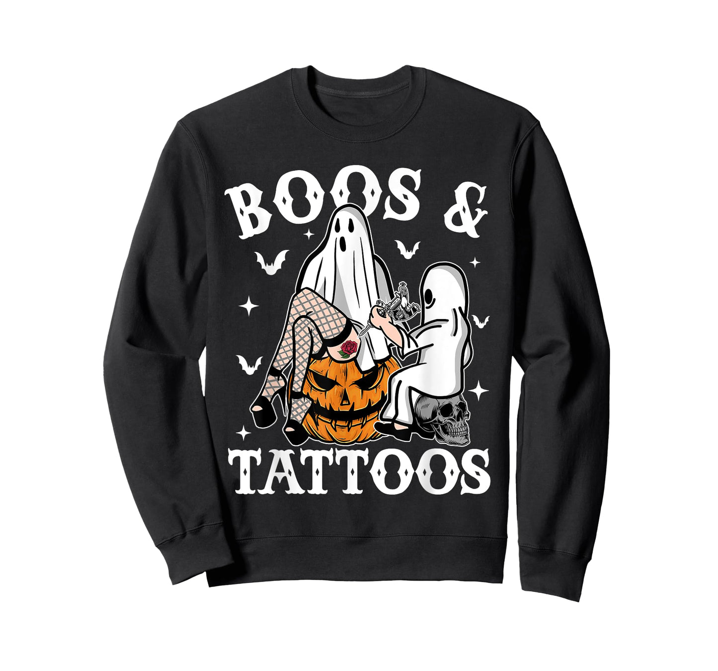 Ghosts Pumpkin Tattoo Artist Halloween Boos And Tattoos T-Shirt