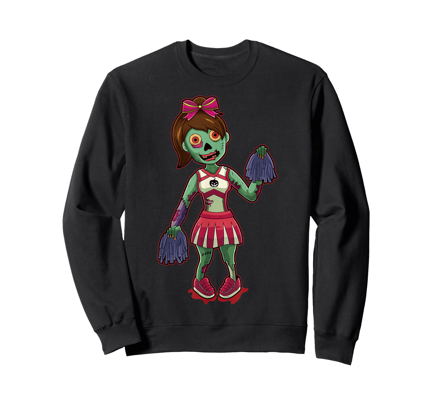 Zombie Girl Cheerleader Halloween Gift T-Shirt