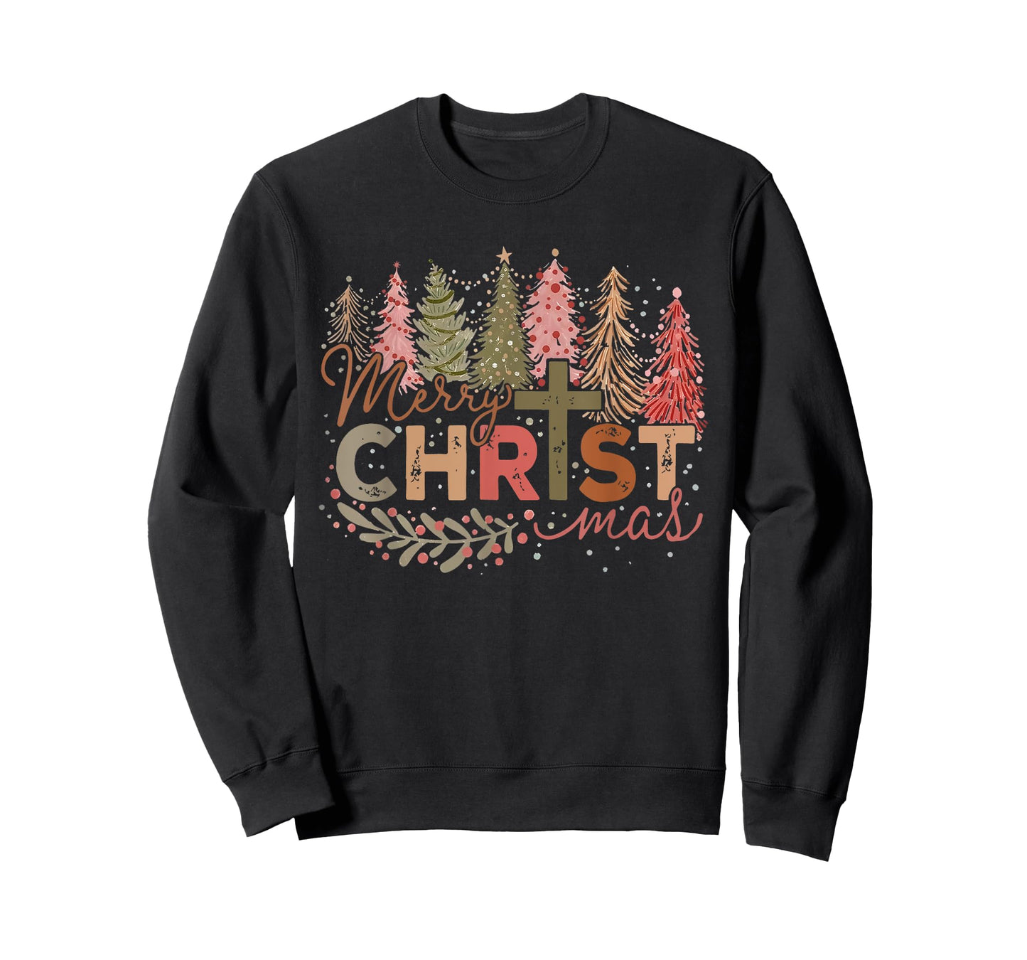 Merry Christ Mas Christian Jesus Christmas PJs Xmas Pajamas T-Shirt