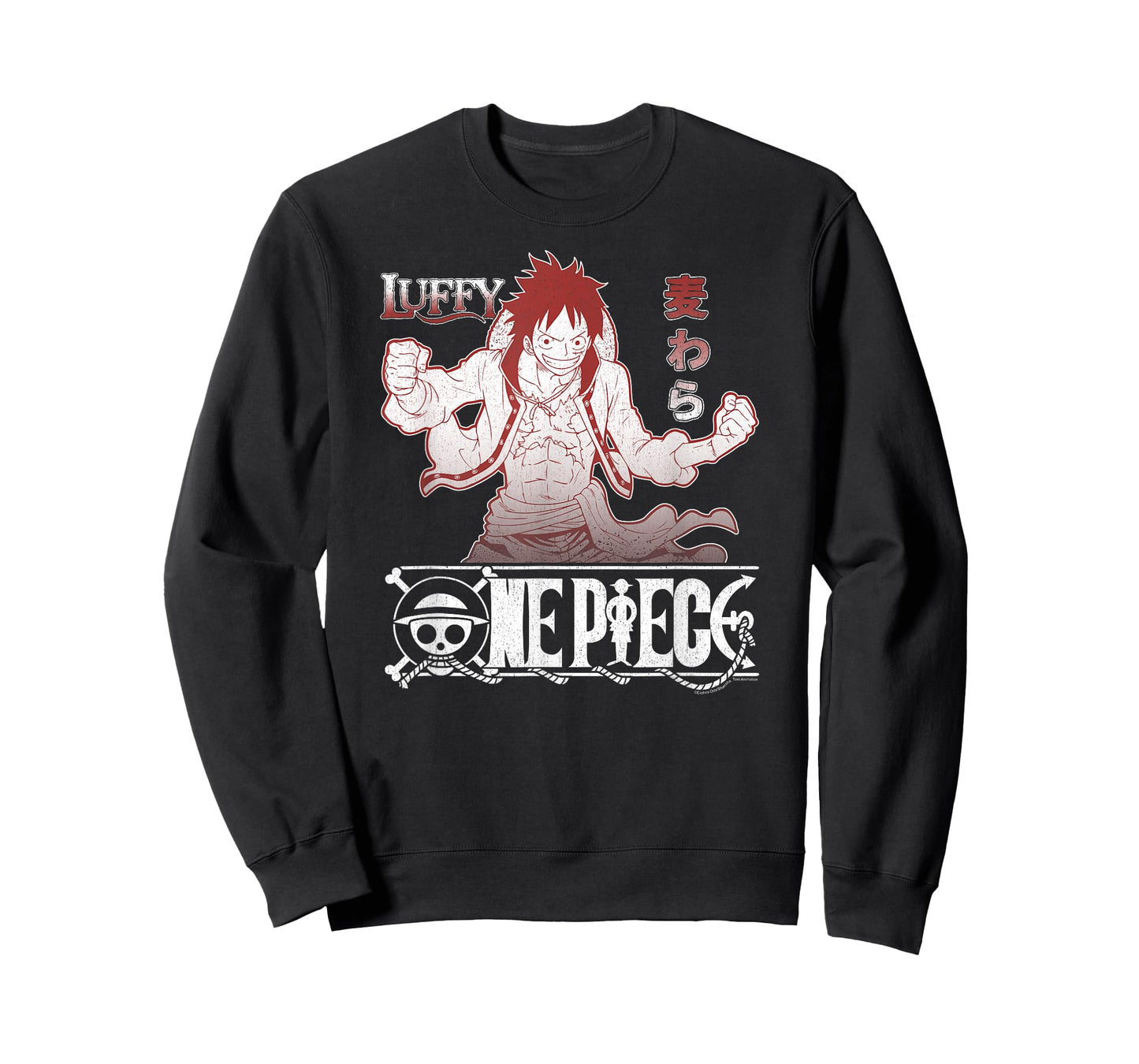 One Piece Anime Straw Hat Monkey D. Luffy with Logo T-Shirt