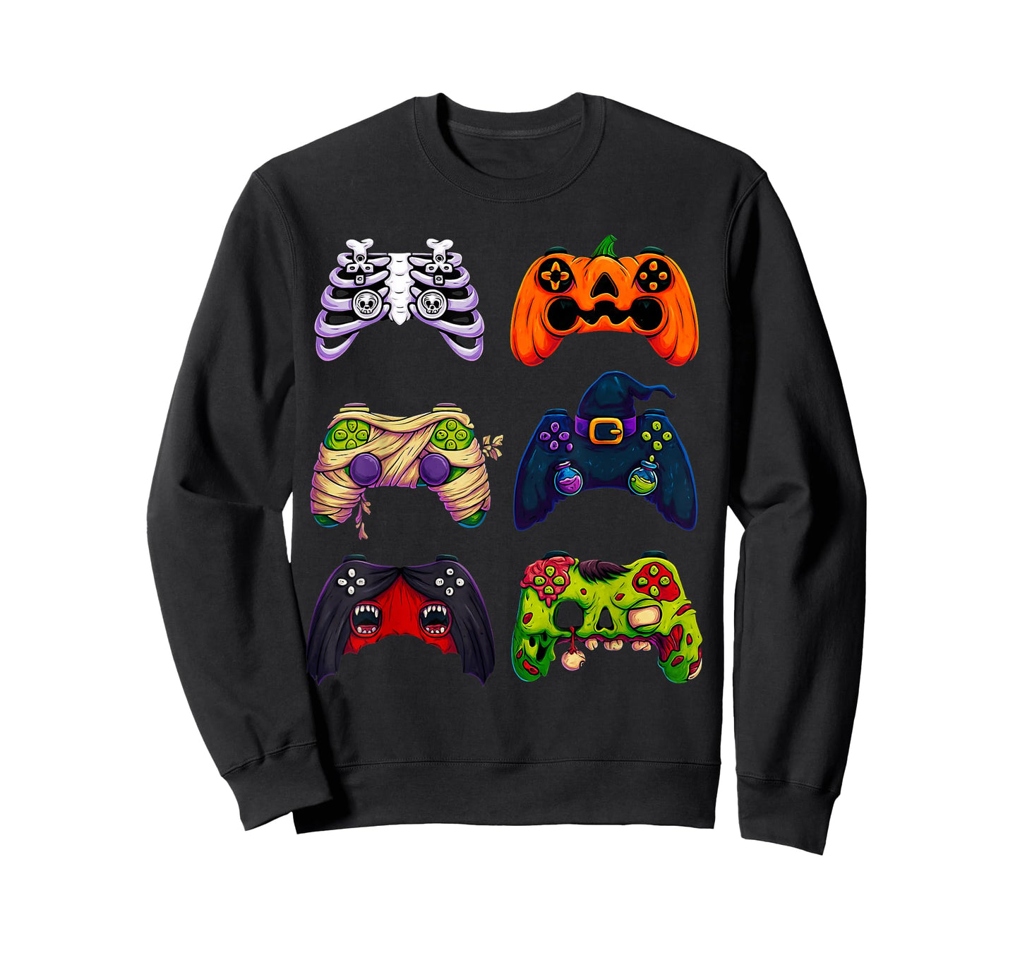 Halloween Skeleton Zombie Gaming Controllers T-Shirt