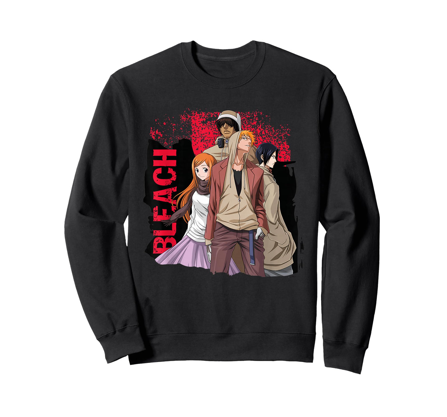 Bleach Ichigo Hood and Characters Streetwear Anime T-Shirt