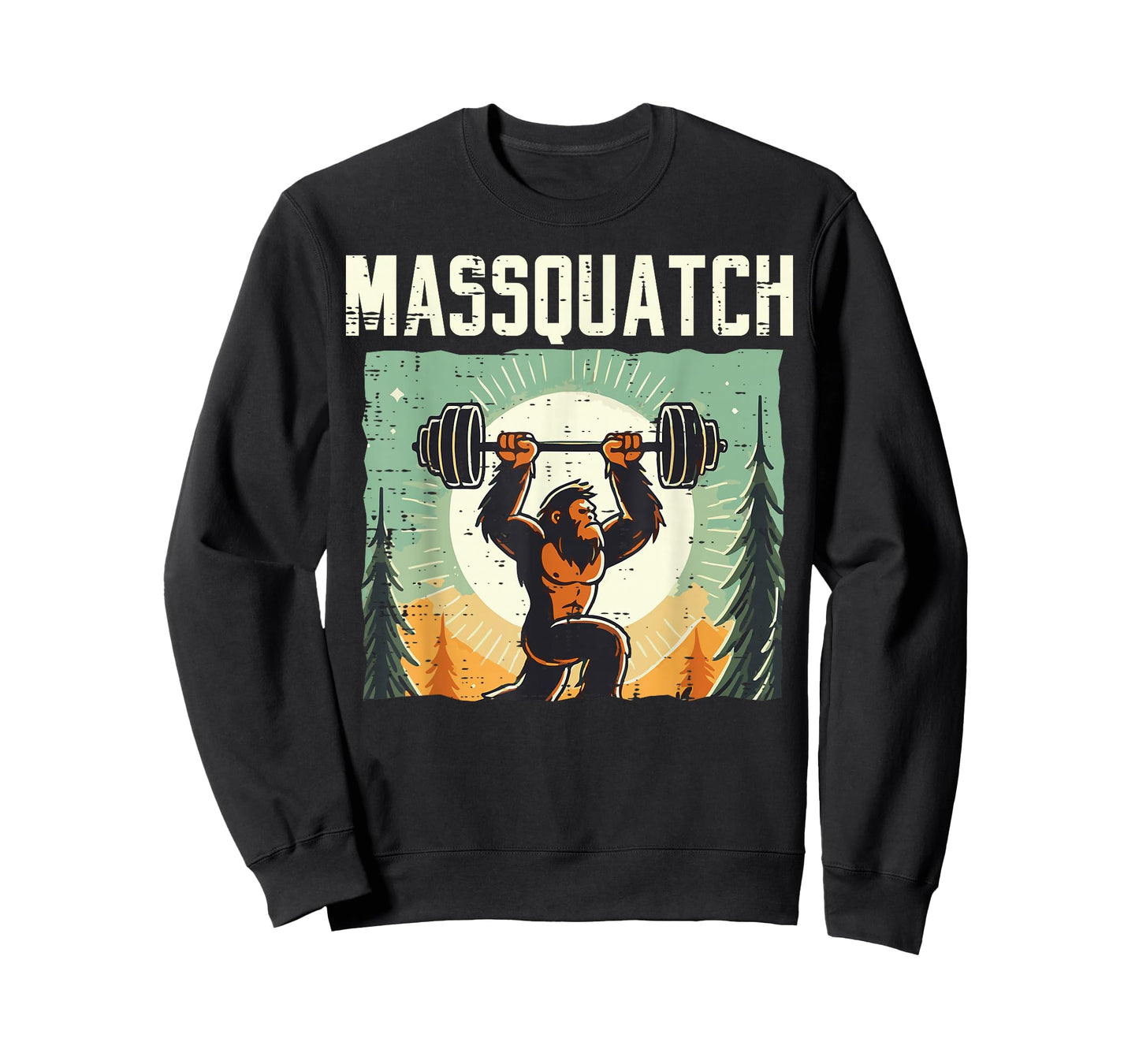 Bigfoot Gym Barbel Massquatch Sasquatch Workout Men Women T-Shirt