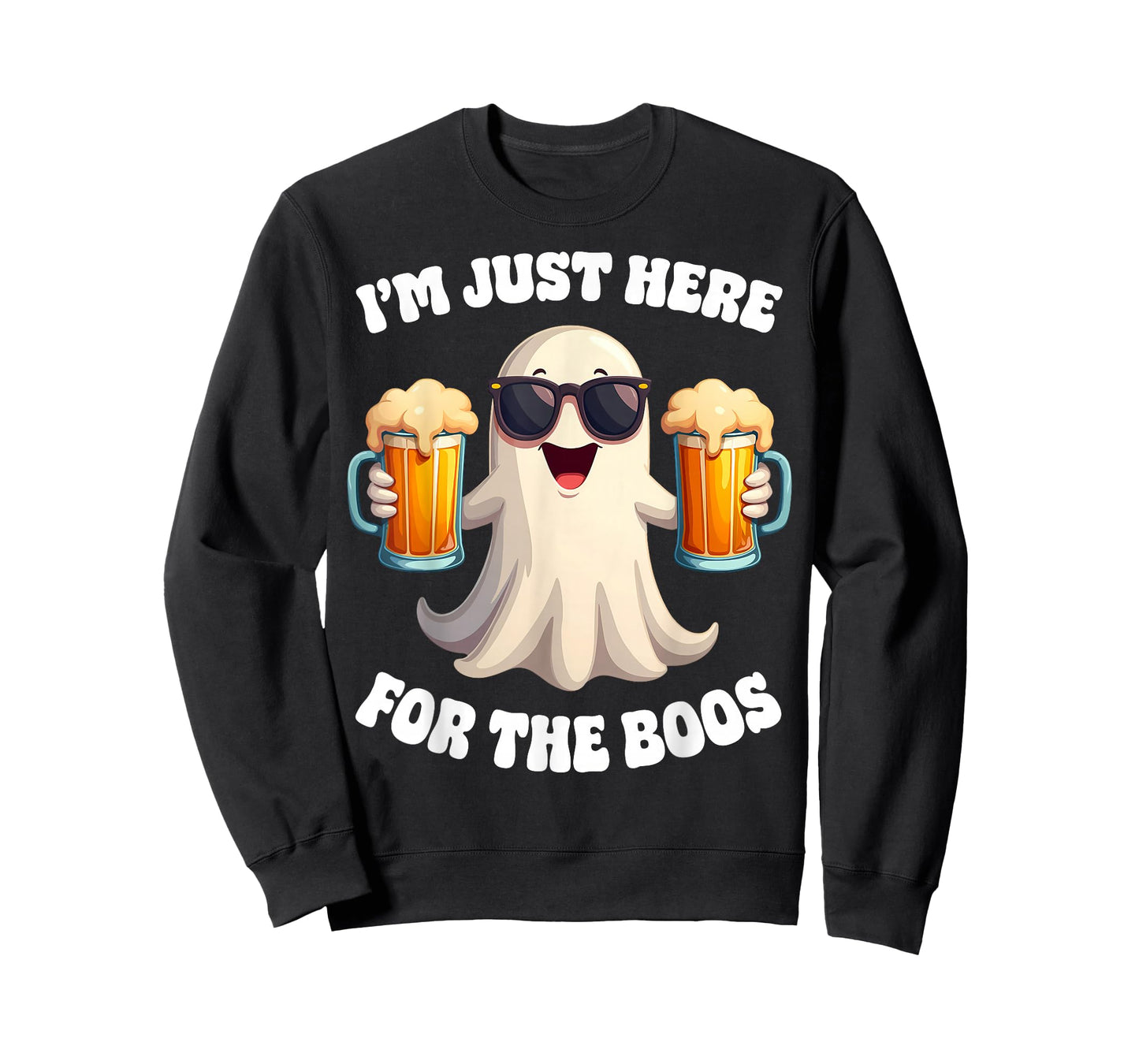 Funny I'm Just Here For The Boos Adult Halloween Costume T-Shirt