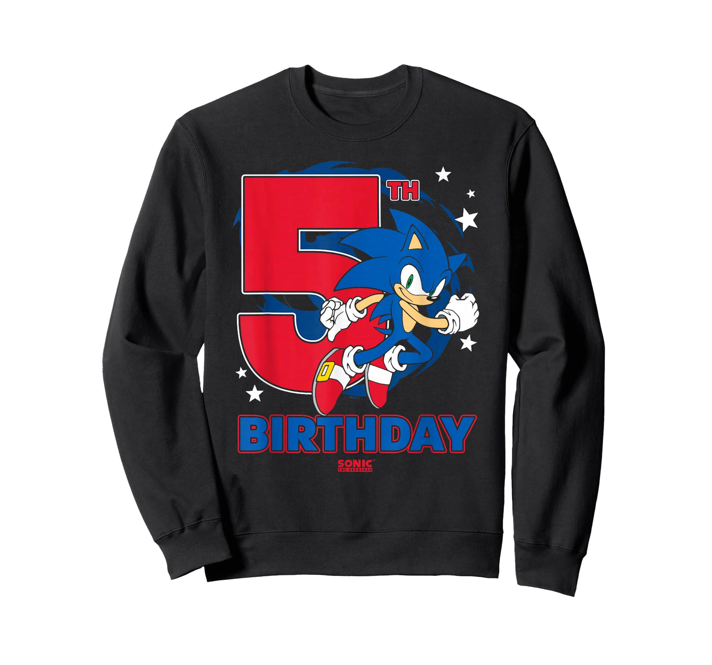Sonic The Hedgehog 5th Birthday Epic Sonic Big Chest Logo T-Shirt
