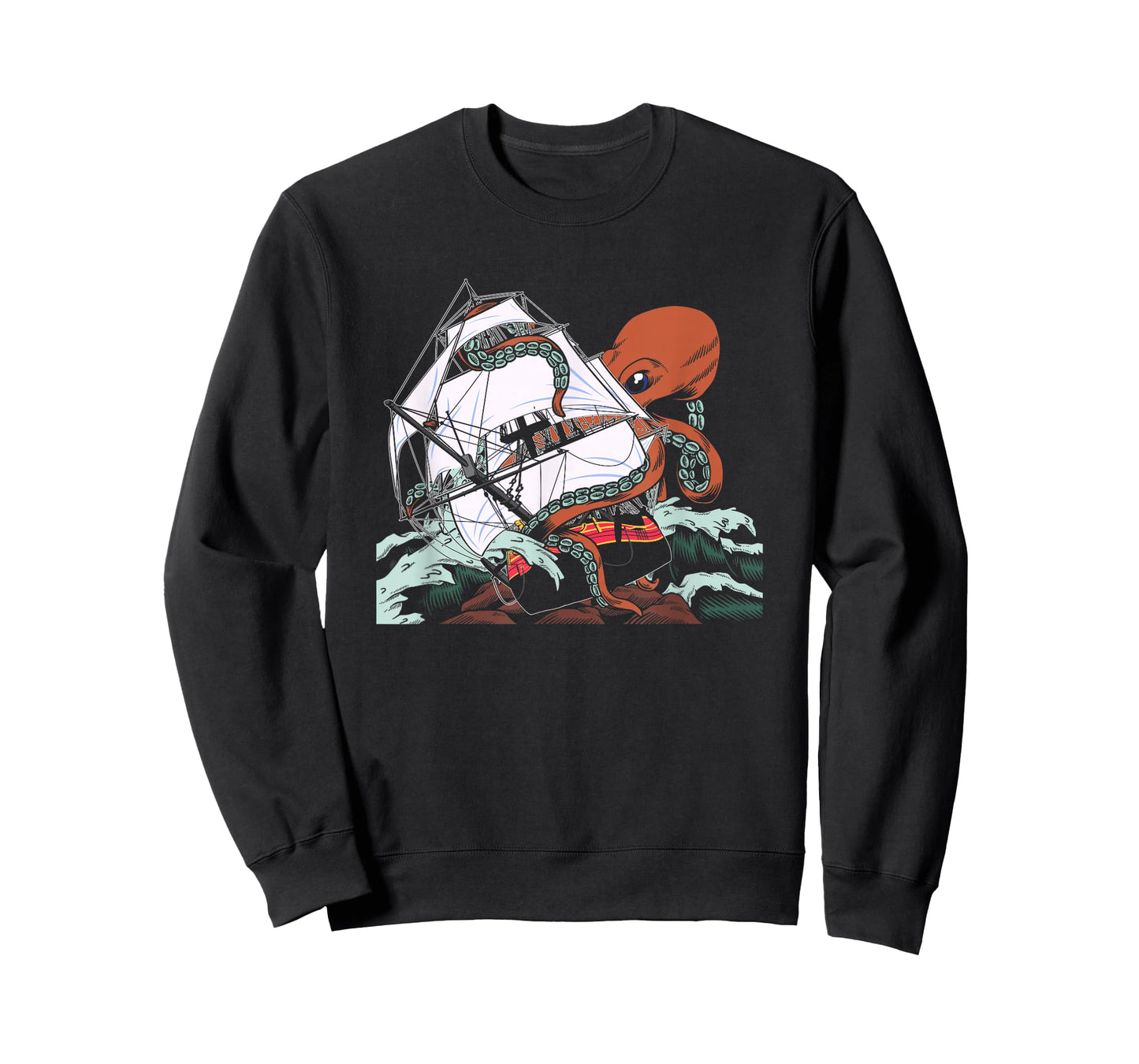 The Kraken T-Shirt - Sea Monster Octopus Shipwreck Tee T-Shirt