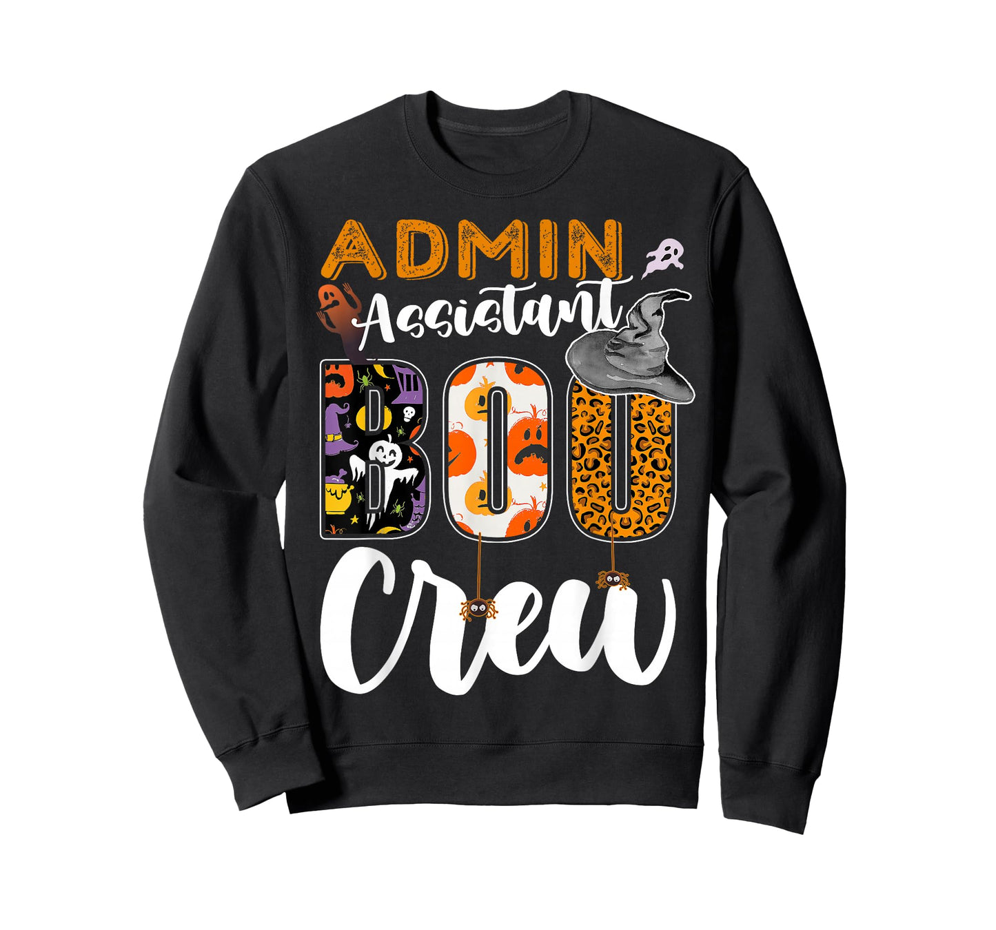 Admin Assistant Boo Crew Halloween Matching Administrative T-Shirt
