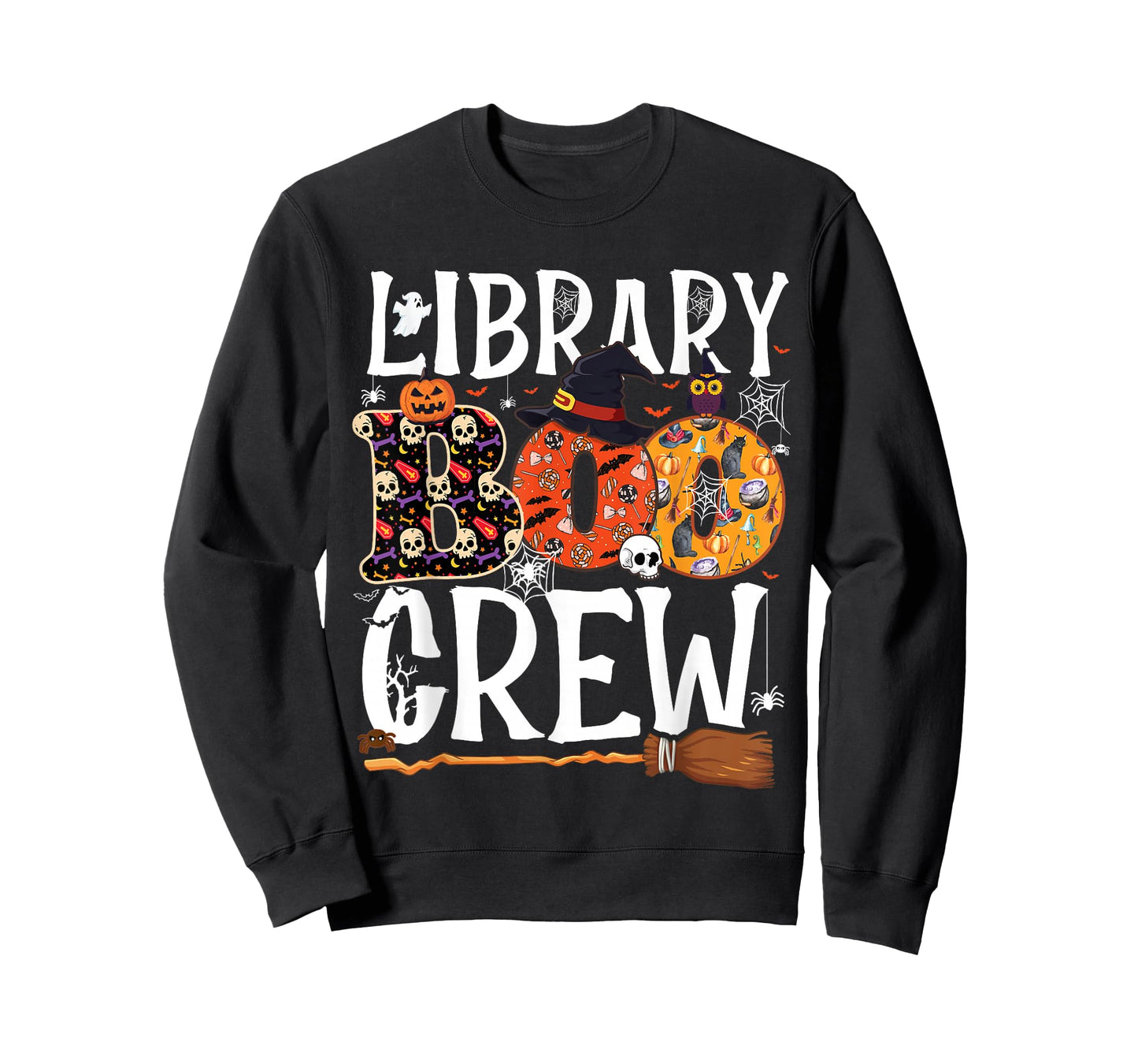 Library Boo Crew Ghost Spooky Halloween Costume Librarian T-Shirt