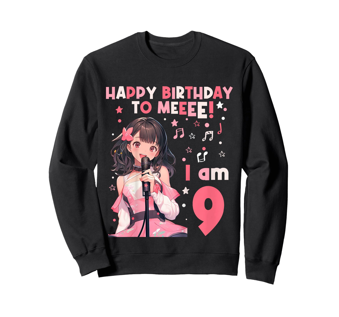 9 years old 9th birthday for Girl Anime 9 Birthday T-Shirt