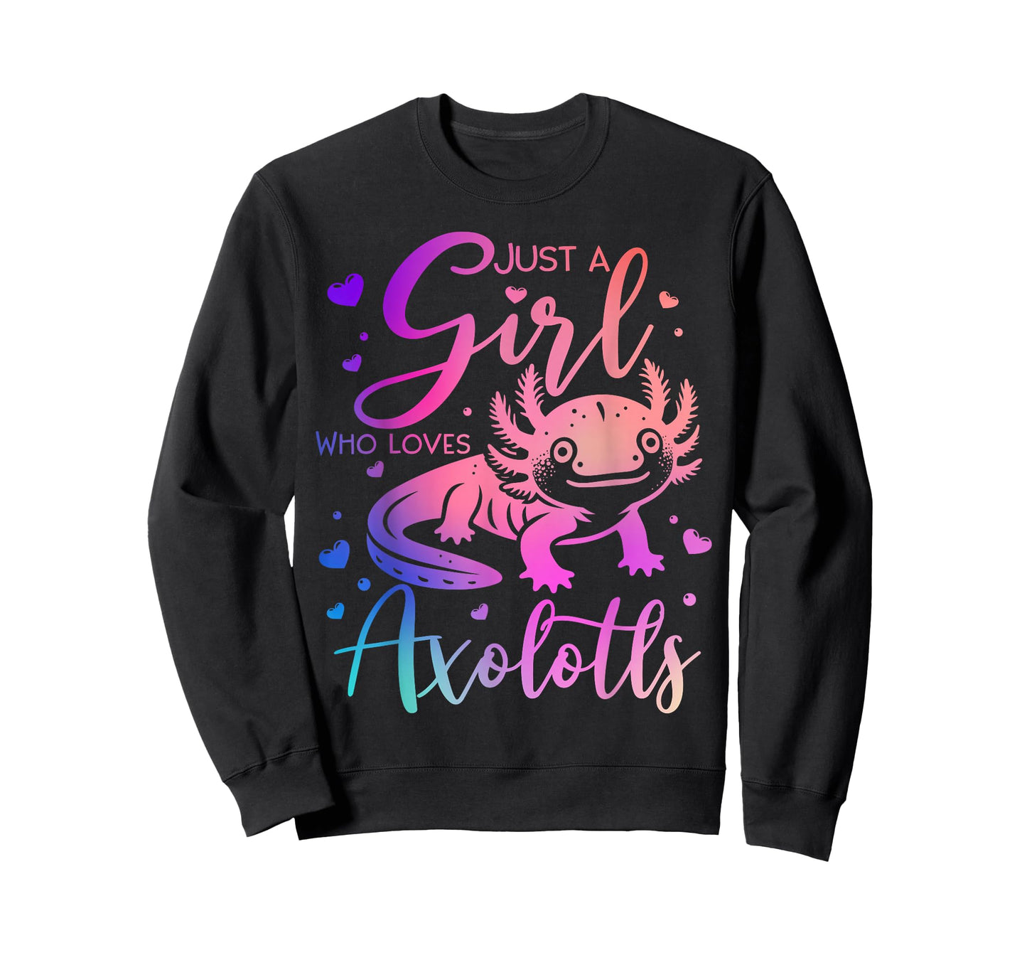 Just a Girl Who Loves Axolotls Cute Axolotl Kawaii Kids T-Shirt