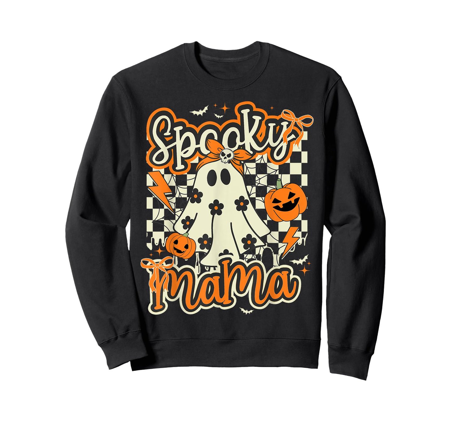 Spooky Mama Shirt Women Ghost Mom Halloween T-Shirt