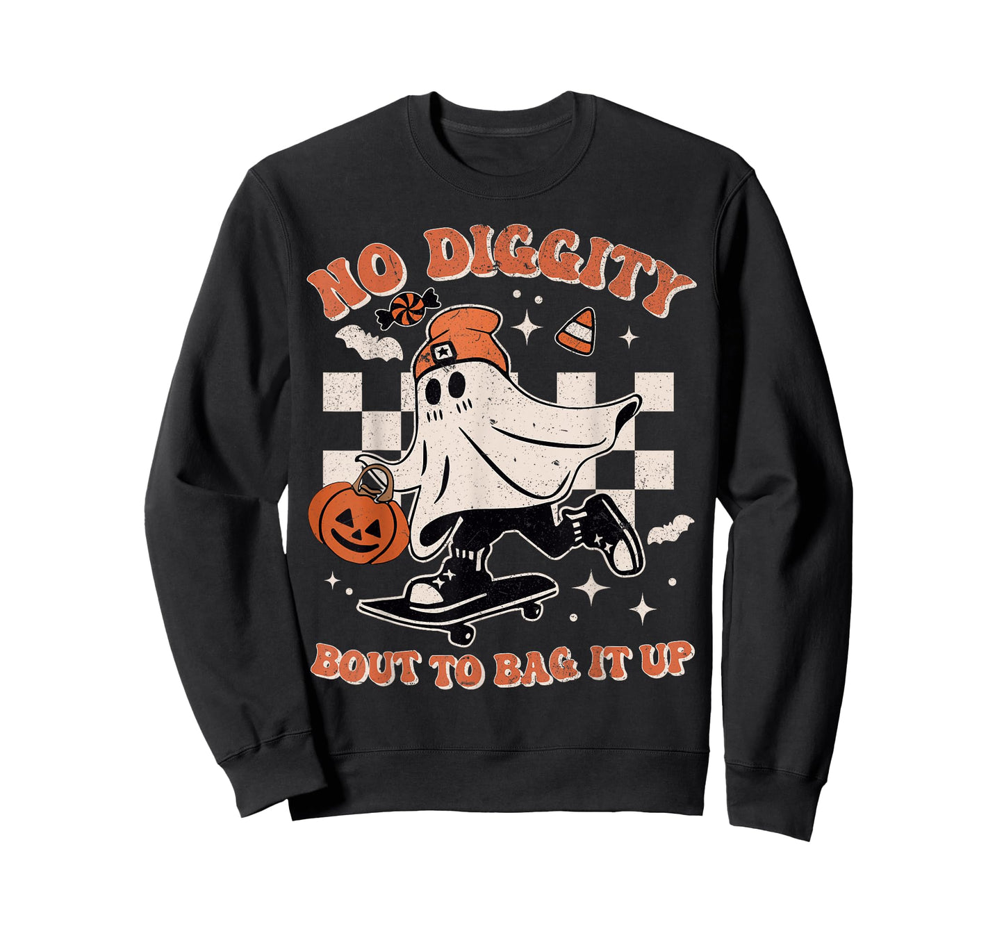 Halloween Ghost No Diggity Bout to Bag It Up Toddler Boy Kid T-Shirt