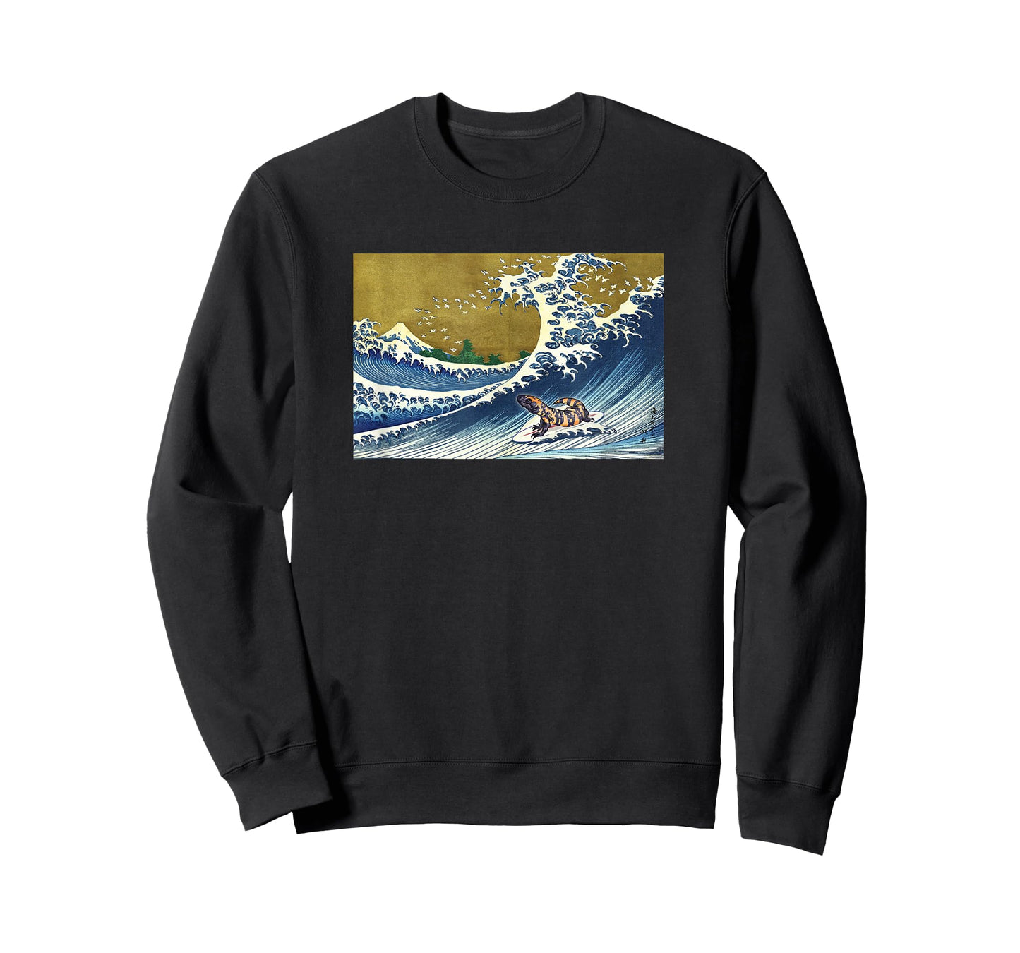 Funny Retro Vintage Surfing A Wave Gila Monster Lover T-Shirt