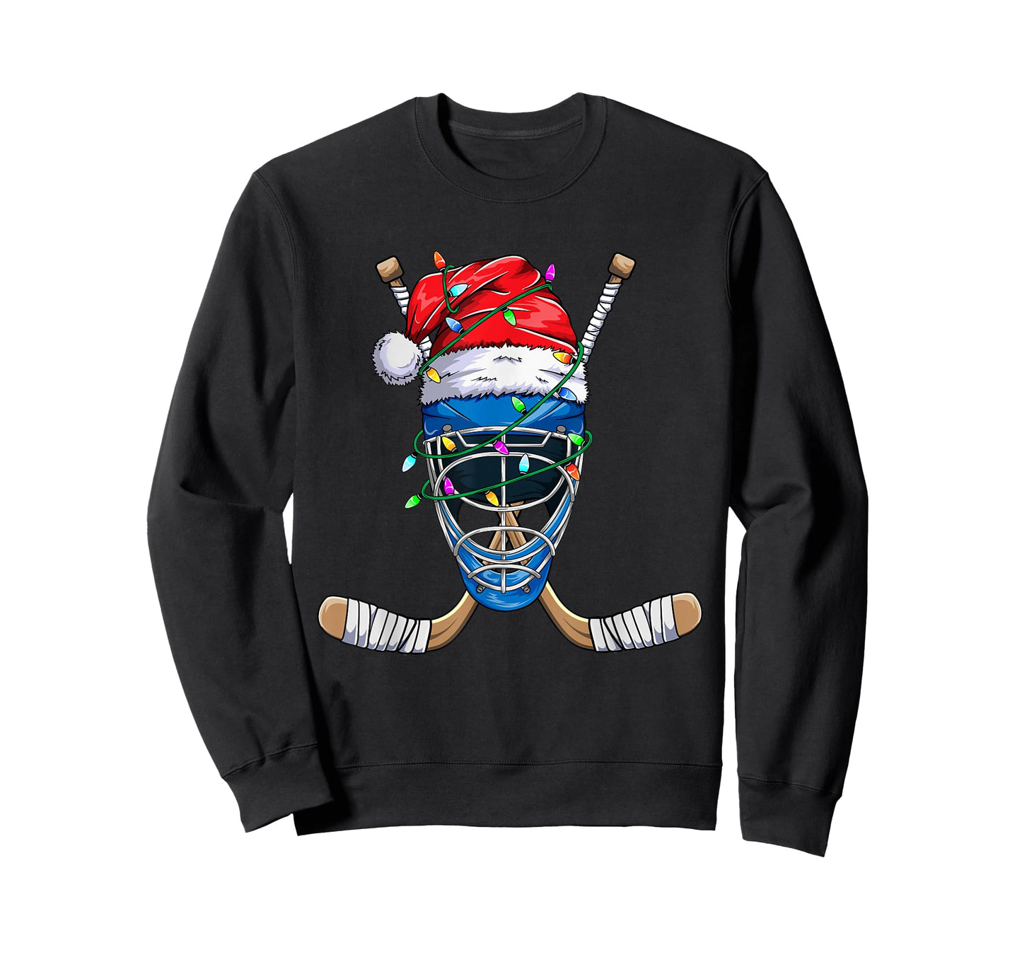 Santa Sports Design For Men Boys Christmas Hockey Player T-Shirt