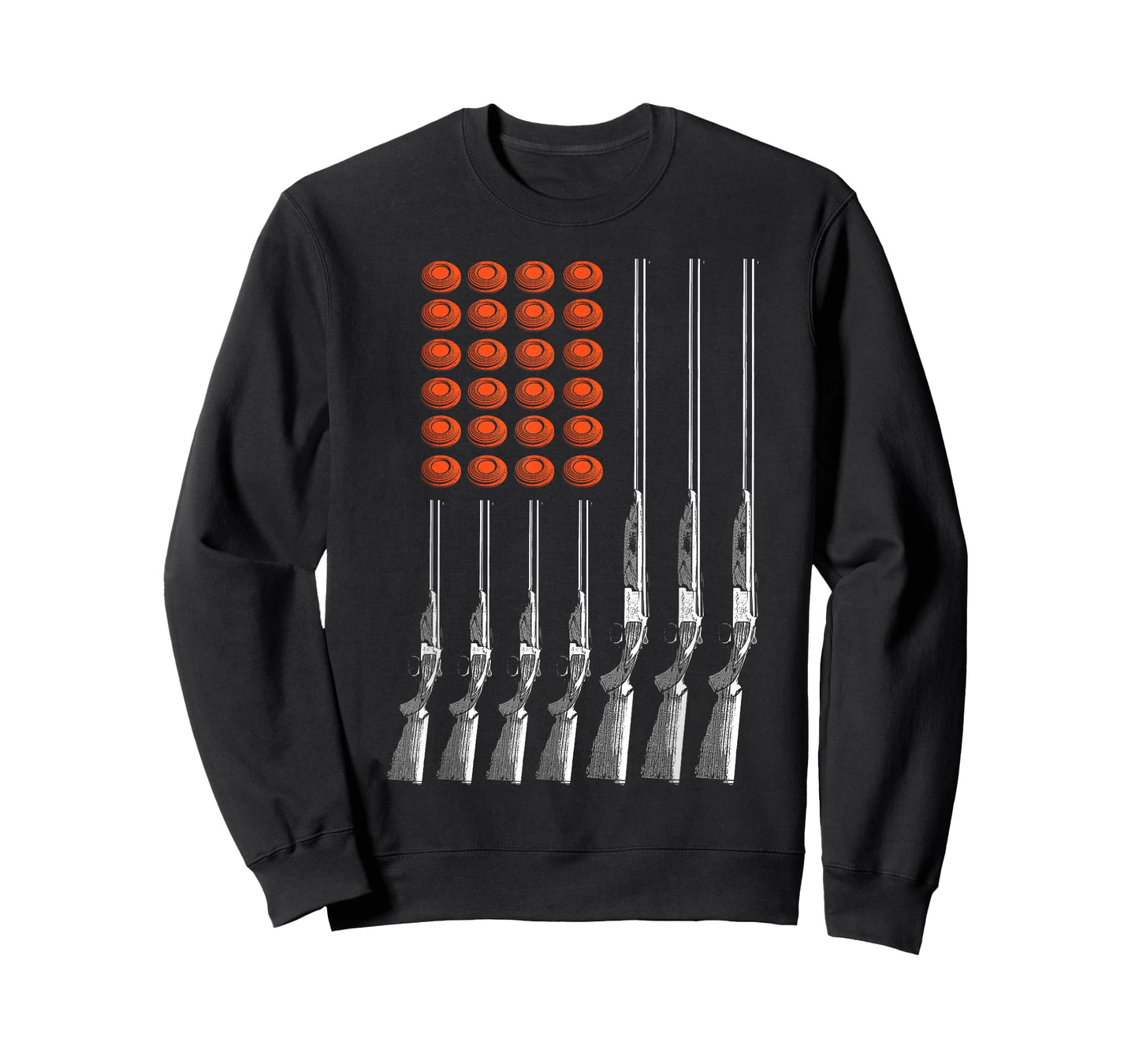 American Flag Trap Shooting Funny Skeet Sport Gift Men Women T-Shirt