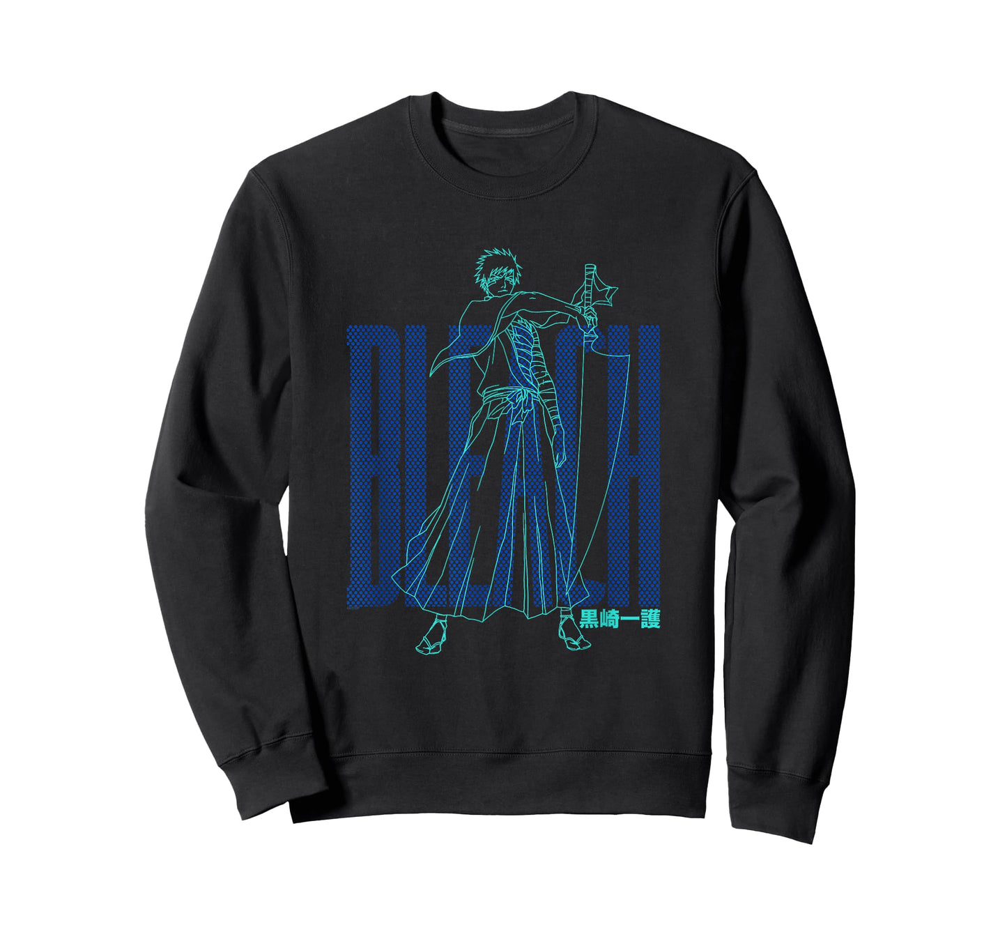 Bleach Ichigo Outline and Dots Pattern Anime T-Shirt