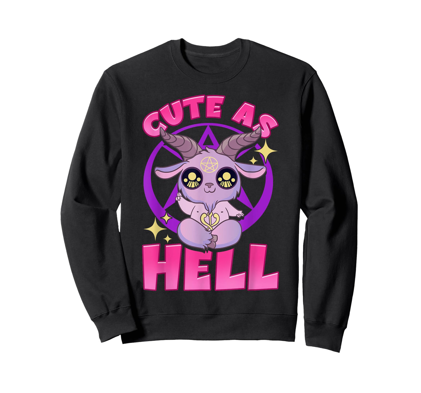 Cute As Hell Pastel Anime Kawaii Baphomet Goth Emo Pun T-Shirt
