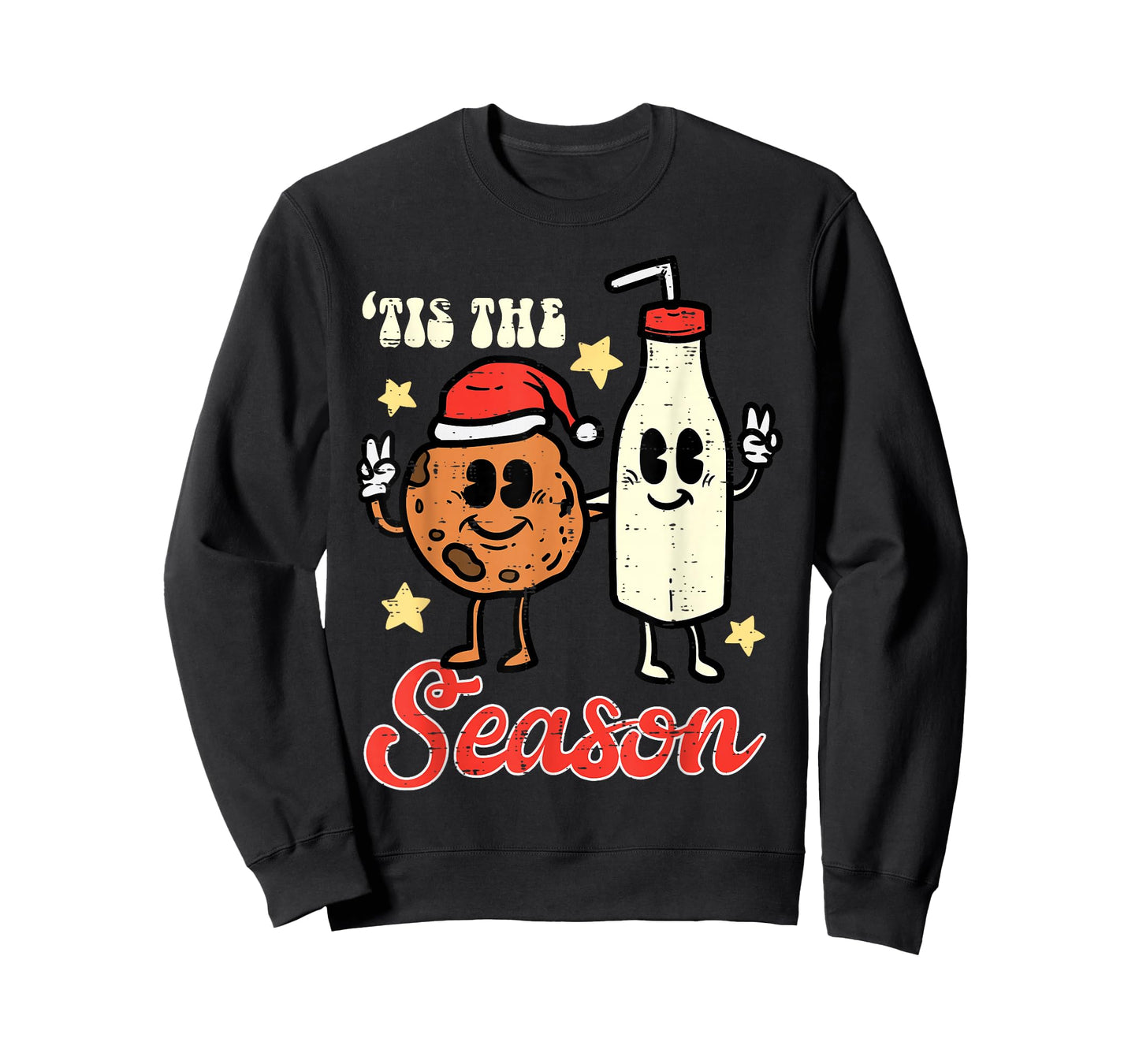 Tis The Season Cookie Milk Christmas Xmas Men Women Kids T-Shirt