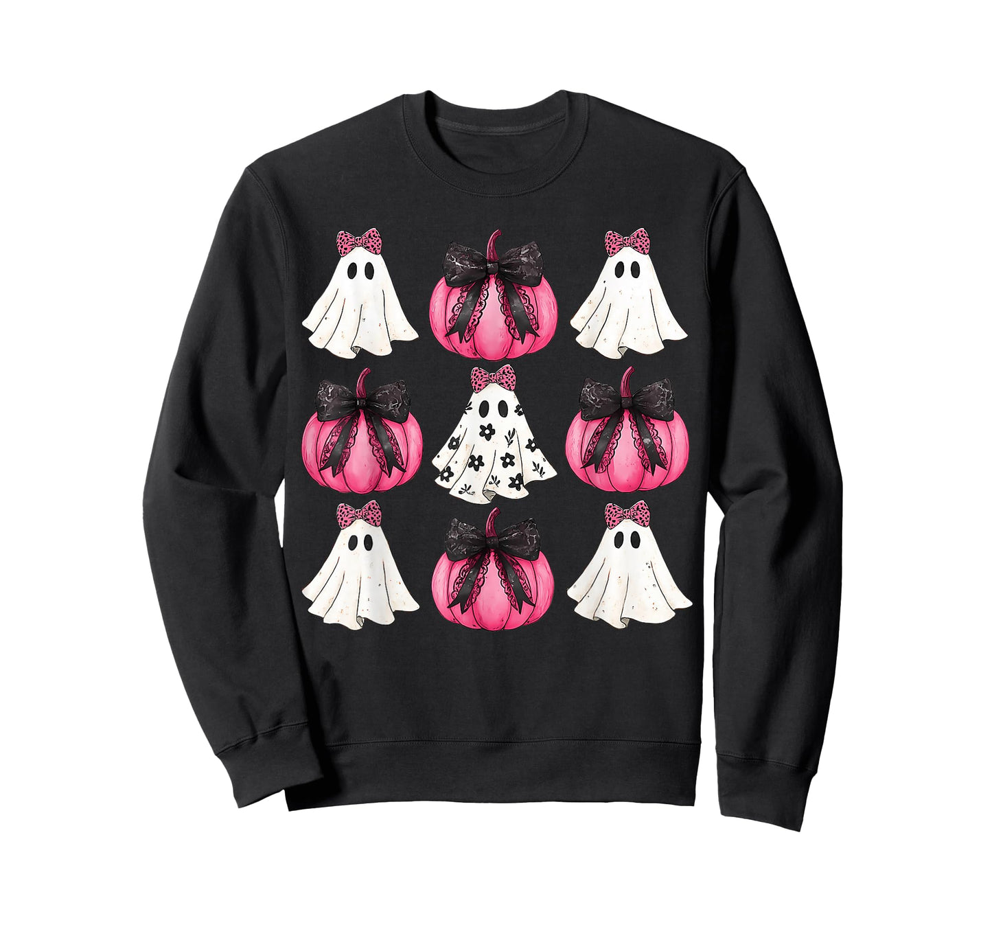 Halloween Coquette Bow Pumpkin Ghost Spooky Boo Women Girl T-Shirt