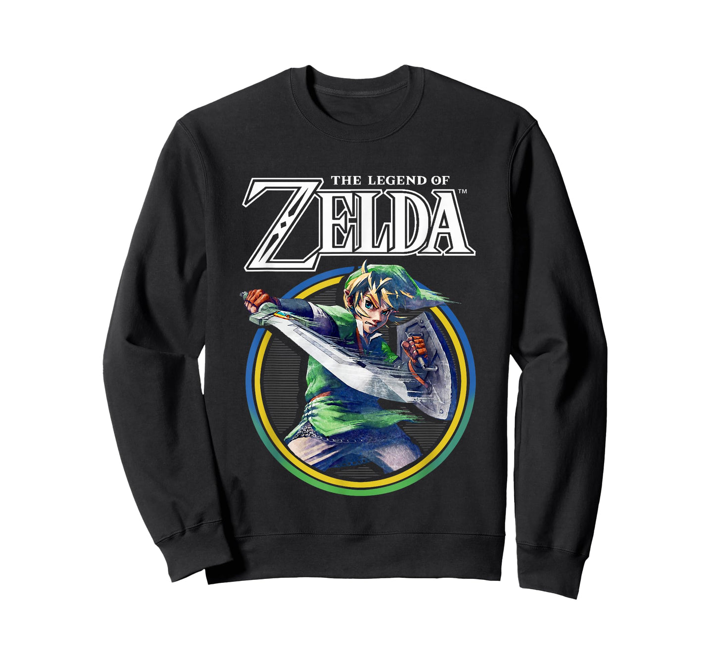 The Legend of Zelda Link Retro Hyrule Hero Circle Portrait T-Shirt